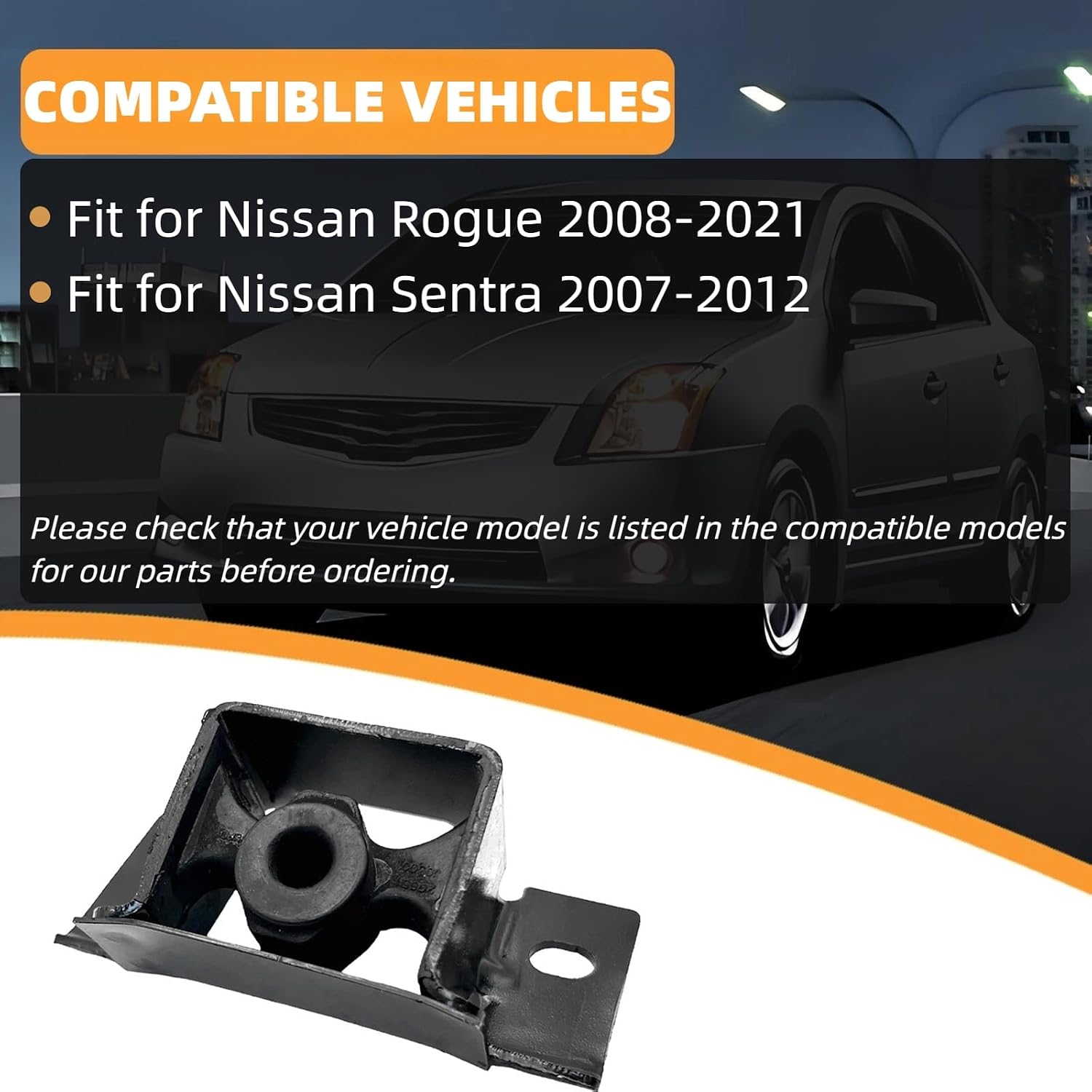 Front Exhaust Pipe Mount Insulator Hanger Replacement for 20651-JG30A 20651-JG300 Fit for Nissan Rogue 2008-2021 Fit for Nissan Sentra 2007-2012 Exhaust Mounting Muffler Cushion Rubber Bracket