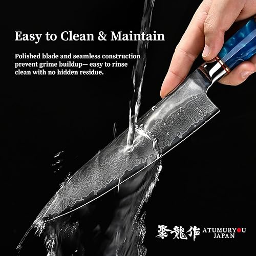 Miniatura 7 de Cuchillo de chef japonés, cuchillo de cocina de damasco de 8 pulgadas con acero VG10, cuchillo afilado hecho a mano con mango ergonómico, cuchillos