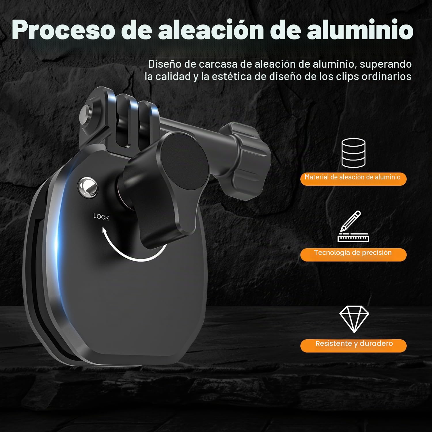 Aluminio Moto Cámara Parabrisas Soporte Compatible con Insta360 X5-X | CNC Aluminio Moto Parabrisas Soporte para Cámaras de Acción, Resistente a los Golpes Durante la Conducción