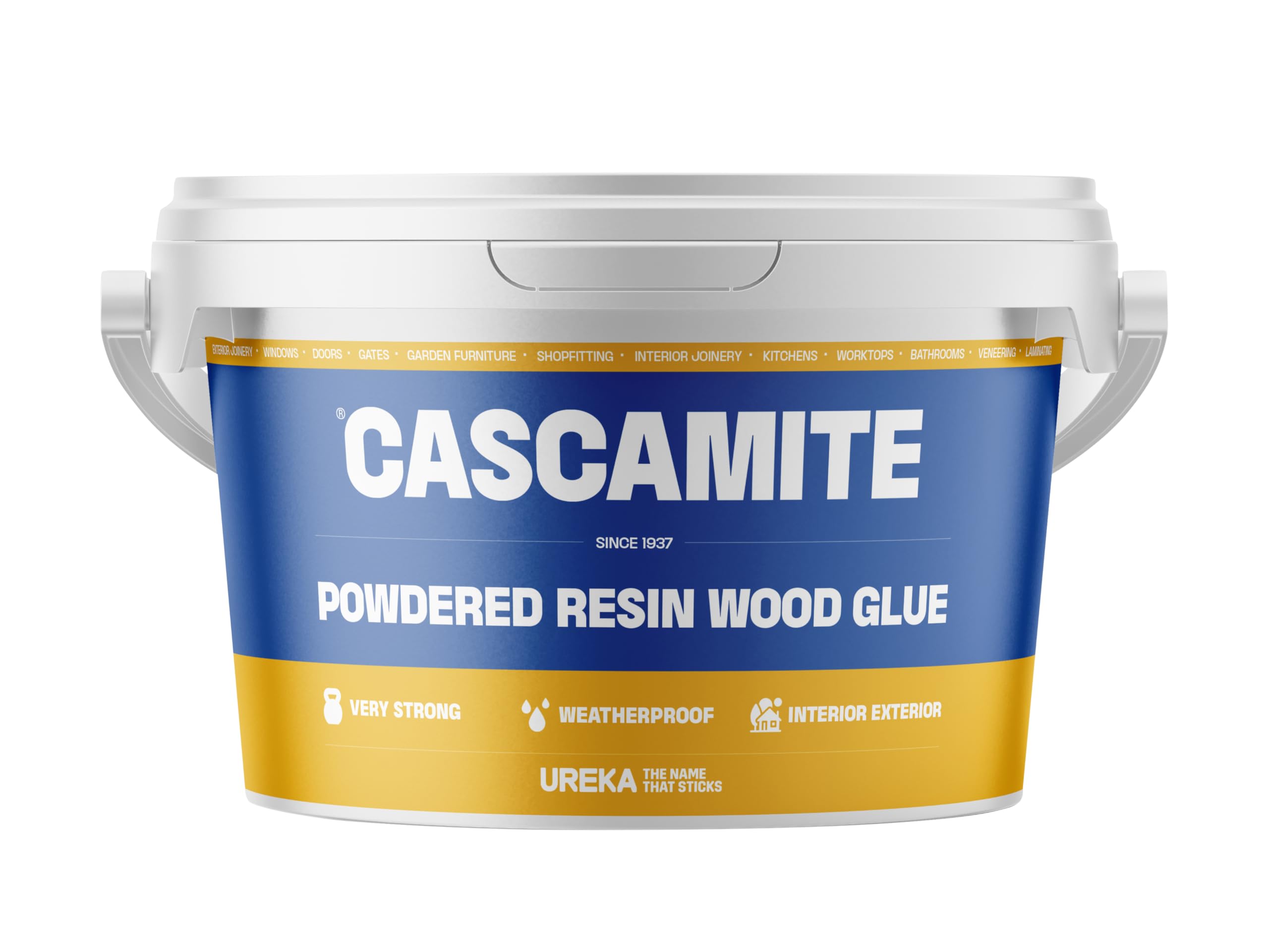 Cascamite Adhesive Powdered Resin Wood Glue, Weatherproof, Strong bond, Used for Joinery, Cabinetmaking, and General Woodworking - 125g