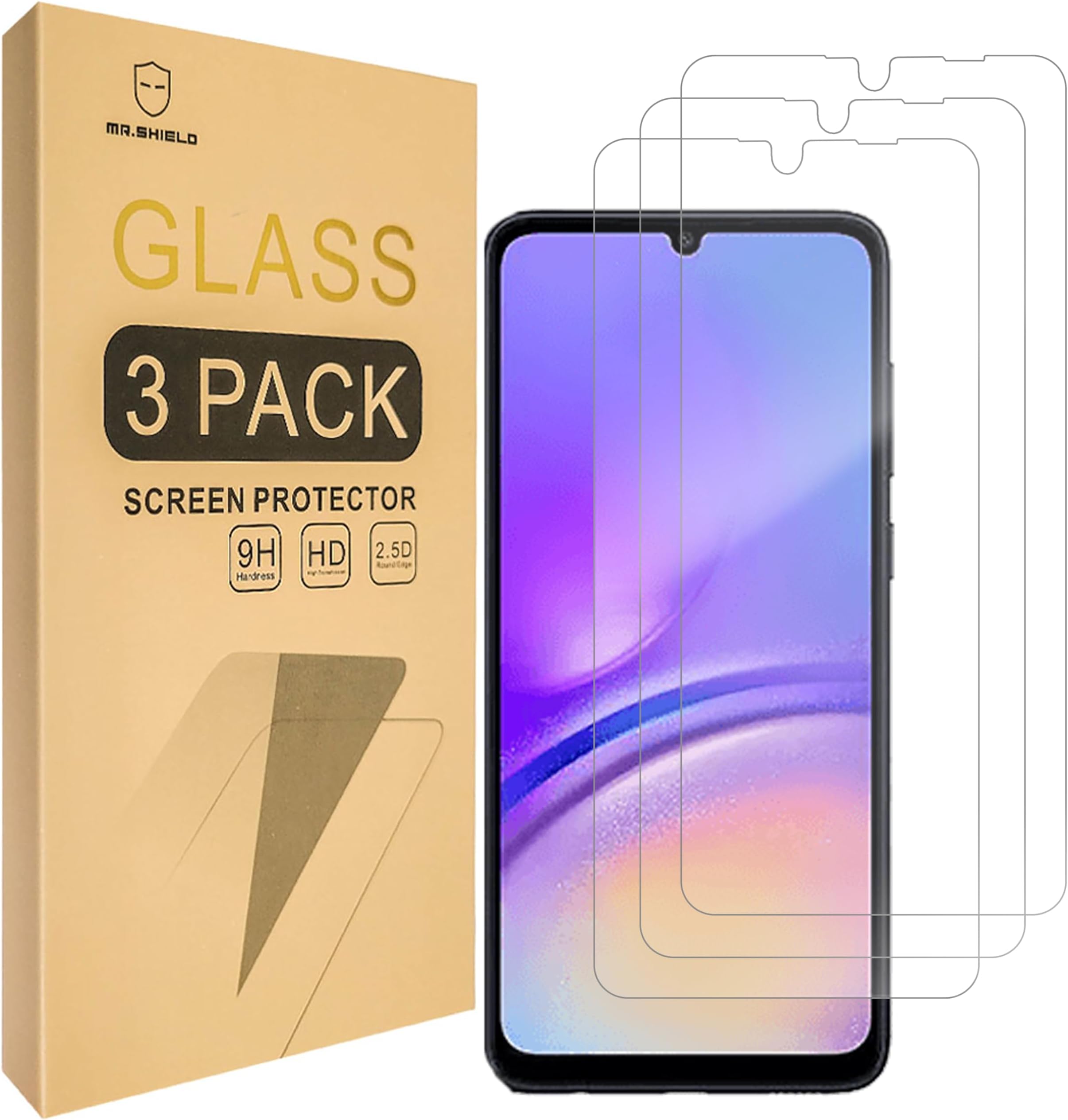 [3-Pack] Screen Protector For Samsung Galaxy A05 [Tempered Glass] [Japan Glass with 9H Hardness] Screen Protector