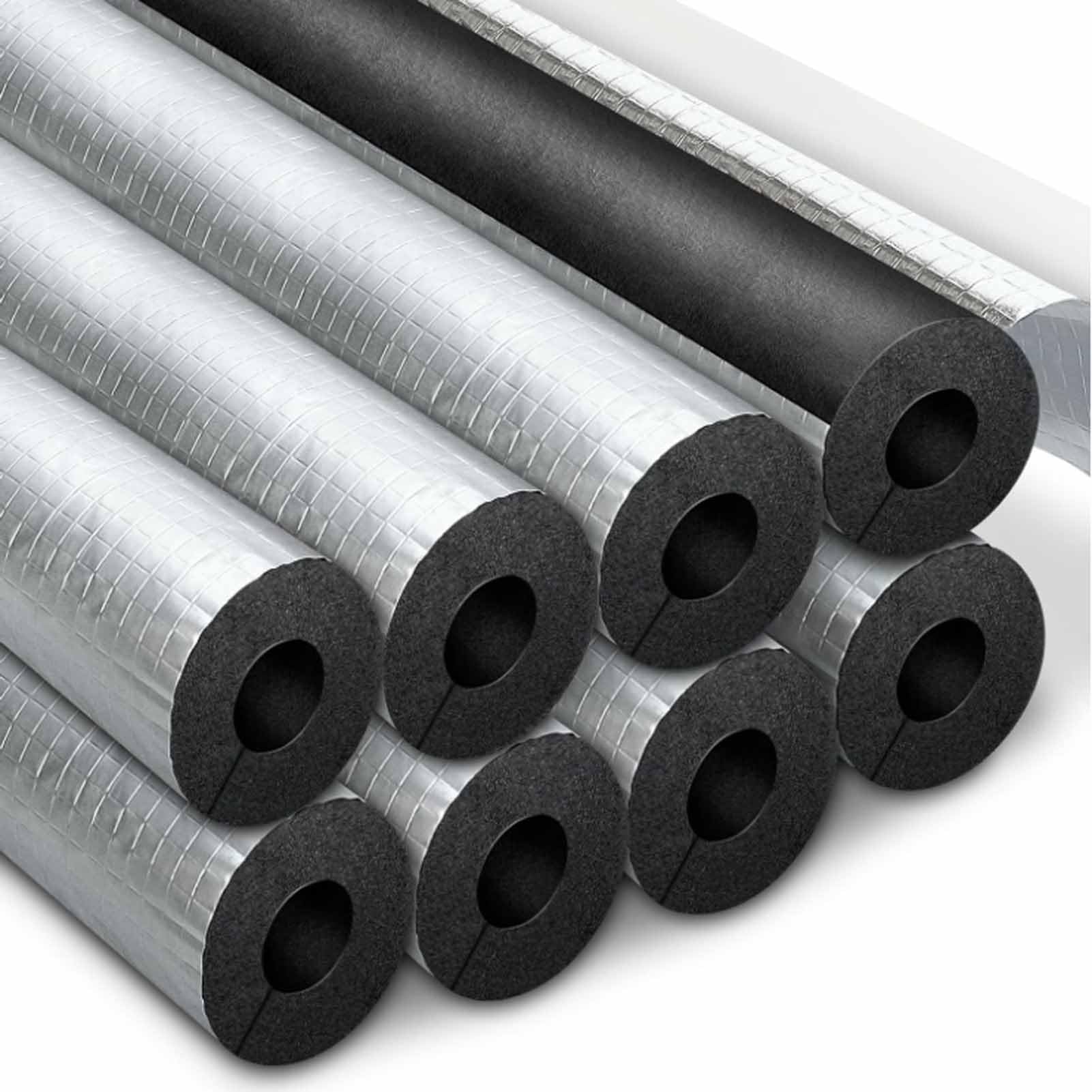 Tubo de Aislamiento de tubería de Papel de Aluminio | Negro Varios tamaños for aislamiento térmico: fontanería interior y exterior((ID)110mm x (T)30mm x (L)0.95m)