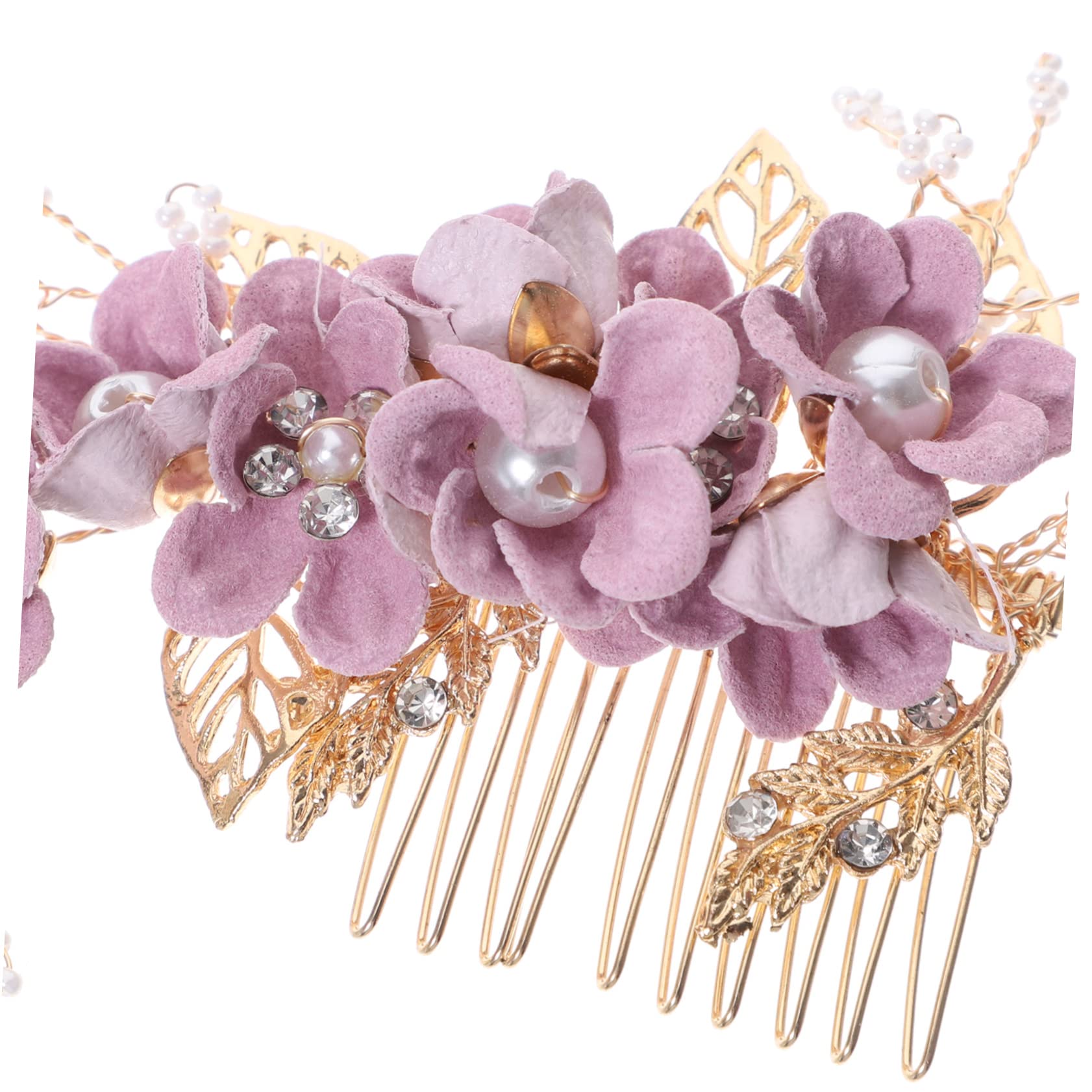 Healeved 20piezas Horquillas De Flores Para Novia Tocado Elegante De Novia Accesorios De Cabello Para Bodas Peina Decorativa Diseño Floral y Morado