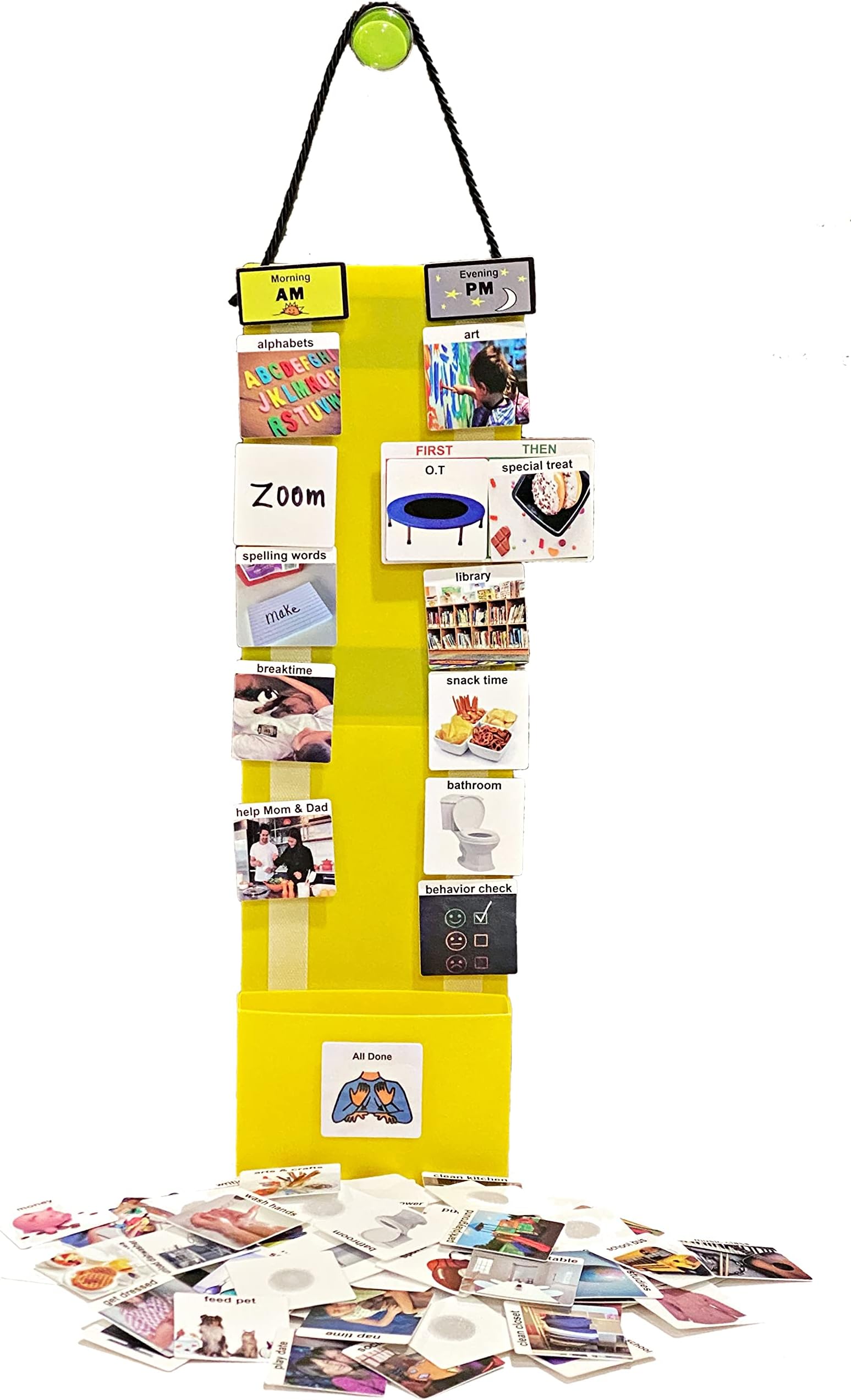 Kids Plastic Magnetic Visual Schedule Calendar Chart For Home School ...