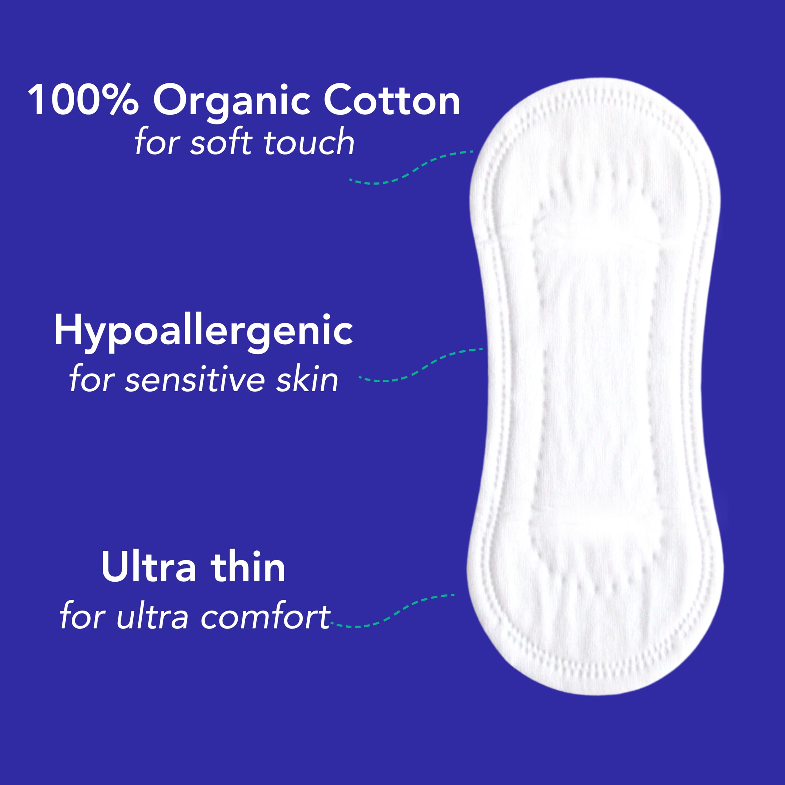 Organic Light Cotton Tampons with Compact Plant-Based Applicators + Organic Cotton Liners | Fragrance Free, Toxin Free