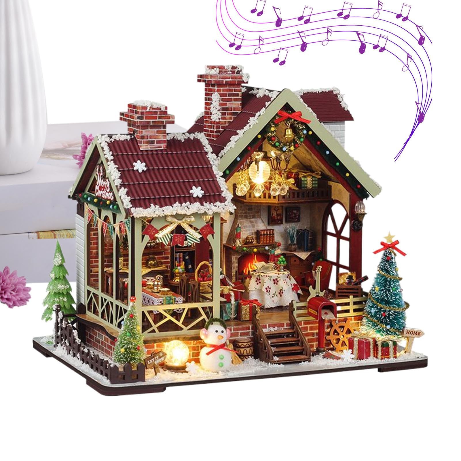 Kit Per Casa In Miniatura - 3D In Legno Fai Da Te | Kit Di Costruzione Di Case In Miniatura Per Famiglie E Adulti | Per Famiglia Ragazzi Ragazze Adolescenti Bambini