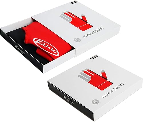 Miniatura 5 de KAMUI Guante de billar - Secado rápido - para mano derecha (rojo, mediano)