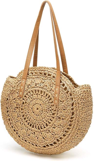round bamboo purse