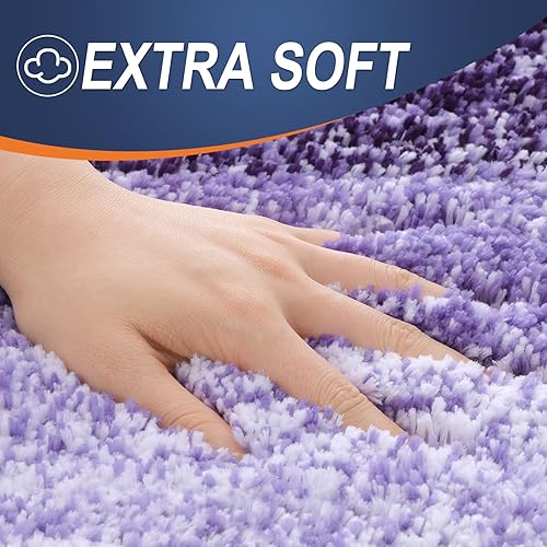 Miniatura 223 de OLANLY Juego de 2 alfombras de baño de 2 piezas, alfombras de baño de microfibra suave y absorbente y alfombra de inodoro con contorno