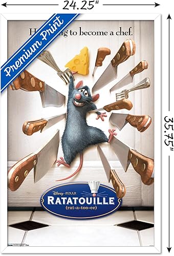Vista 12 de Trends International Disney Pixar Ratatouille - One Sheet Wall Poster, 22.375" x 34", Black Framed Version