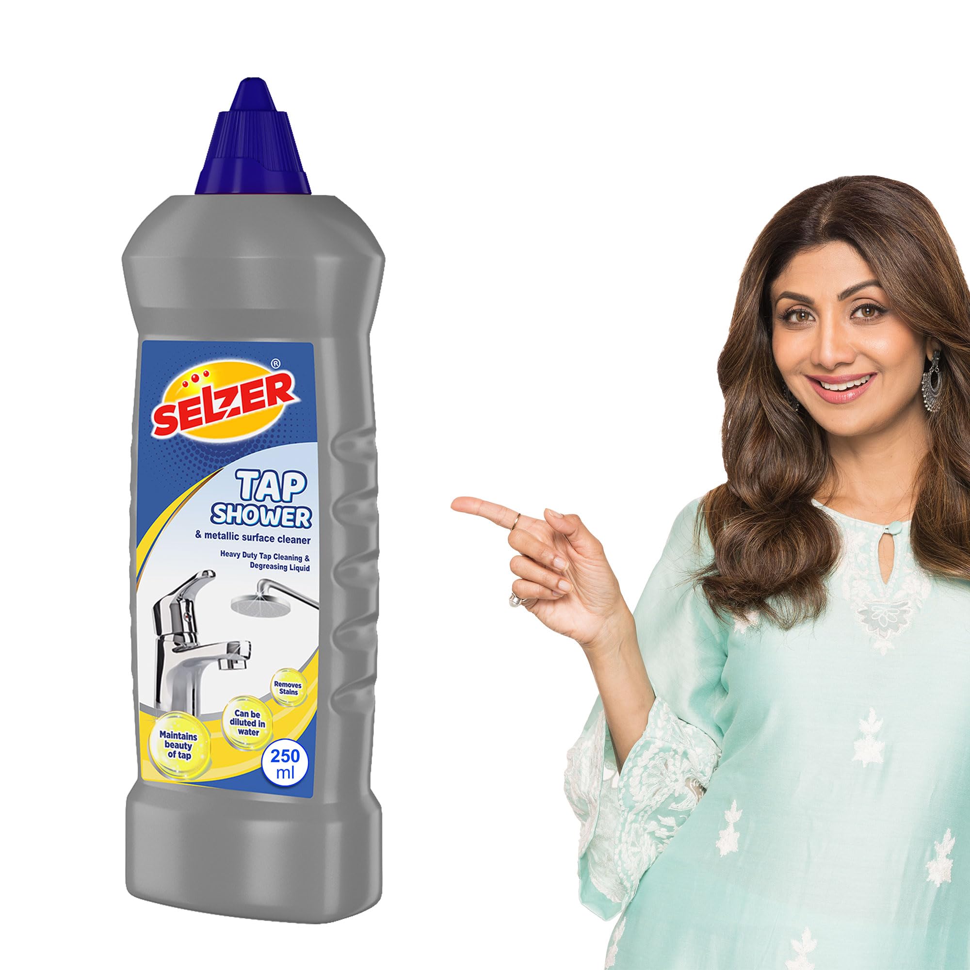 Selzer | Tap Cleaner & Limescale Remover | Foaming Formulation for Reduced Scrubbing Effort, Non-Toxic | All Purpose Cleaner Suitable for Bathroom, Tap, Shower, Tiles, Mirror