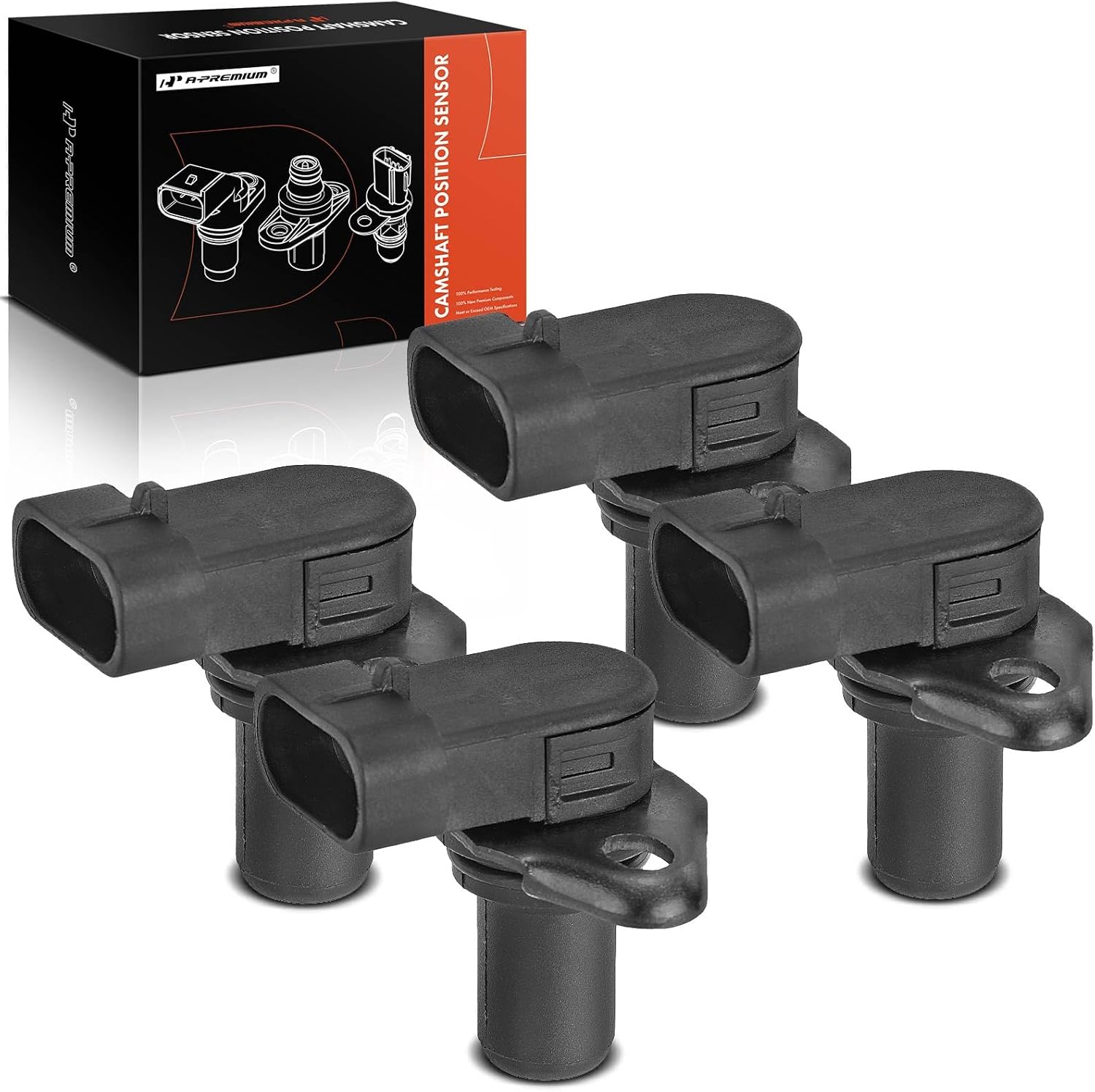 A-Premium 4-PC Engine Camshaft Position Sensor Compatible with Hyundai Sonata, Santa Fe, Genesis, Genesis Coupe, Azera, Veracruz & Kia Sorento, Sedona, Borrego