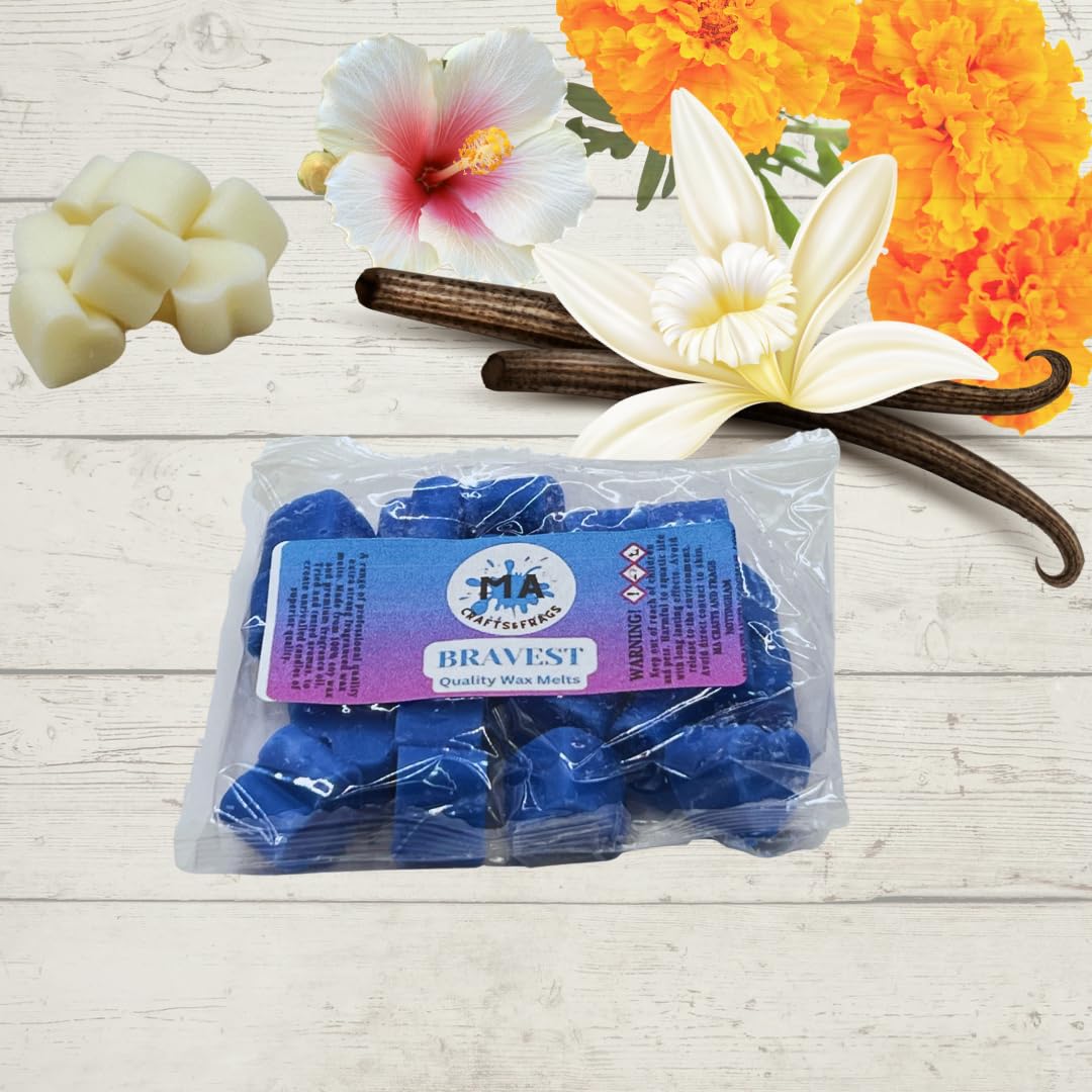 20 x Highly Scented Wax Melts Mini Hearts Handmade, Cruelty Free, Vegan Many fragrances (Bravest)