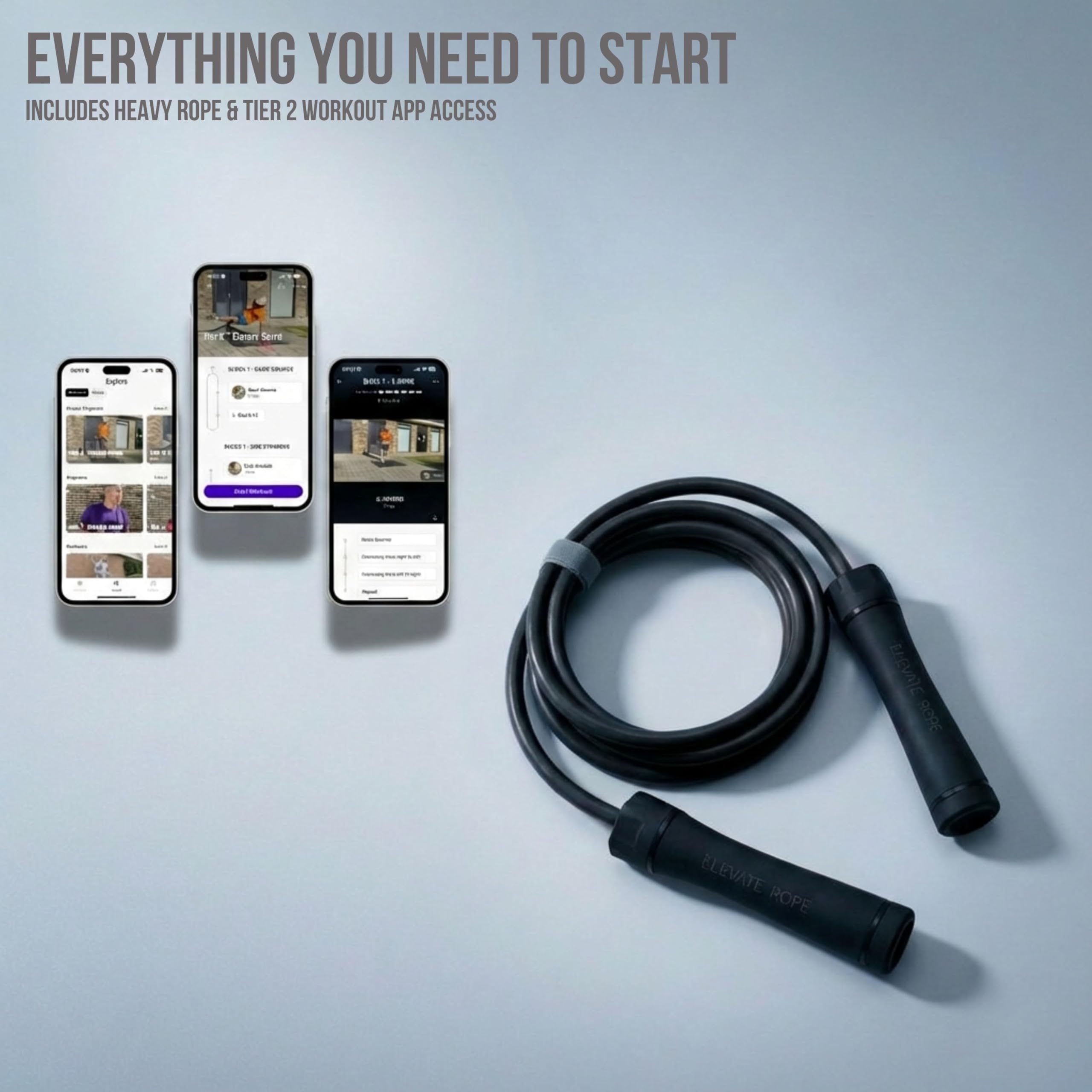 Elevate Gravity mieczowa skakanka - 3 m, 10 mm PVC - wzmocnienie mięśni, cardio i siły - gładkie łożyska - idealne do wewnątrz/na zewnątrz i utraty wagi