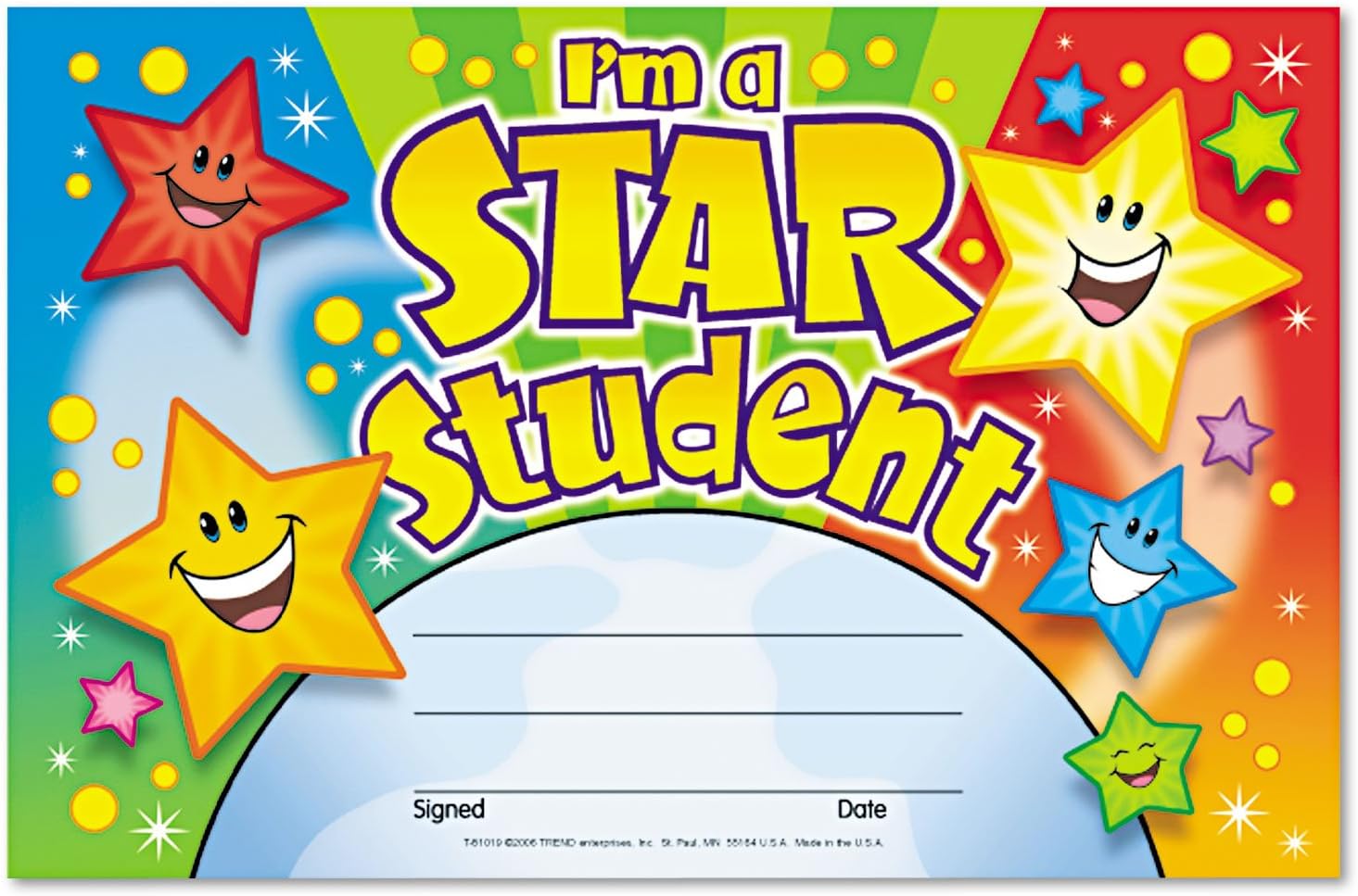 TREND enterprises, Inc. I'm a Star Student Recognition Awards, 30 ct