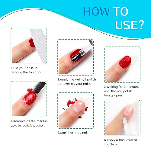 Miniatura 6 de AIJIMEI Removedor de esmalte de gel para uñas, 2 onzas líquidas, 2.0 fl oz, eliminación rápida y fácil del removedor de gel para uñas, 1-3 minutos,