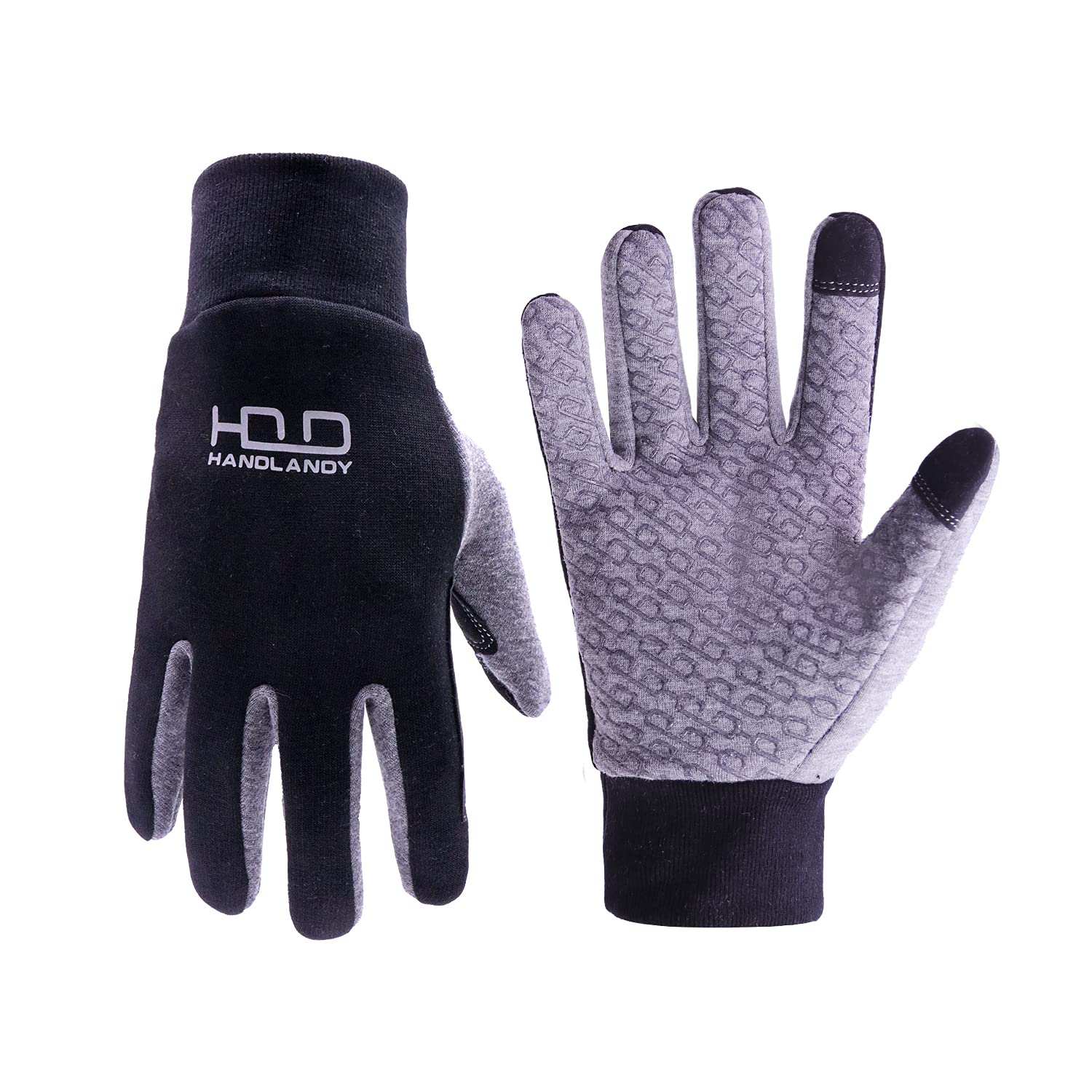 HANDLANDY Lightweight Running Gloves for Women &amp; Men, Touchscreen Gloves with Fleece Lining &amp; Anti-Slip Grip for Cycling, Biking, Commuting &amp; as a Ski Glove Liner