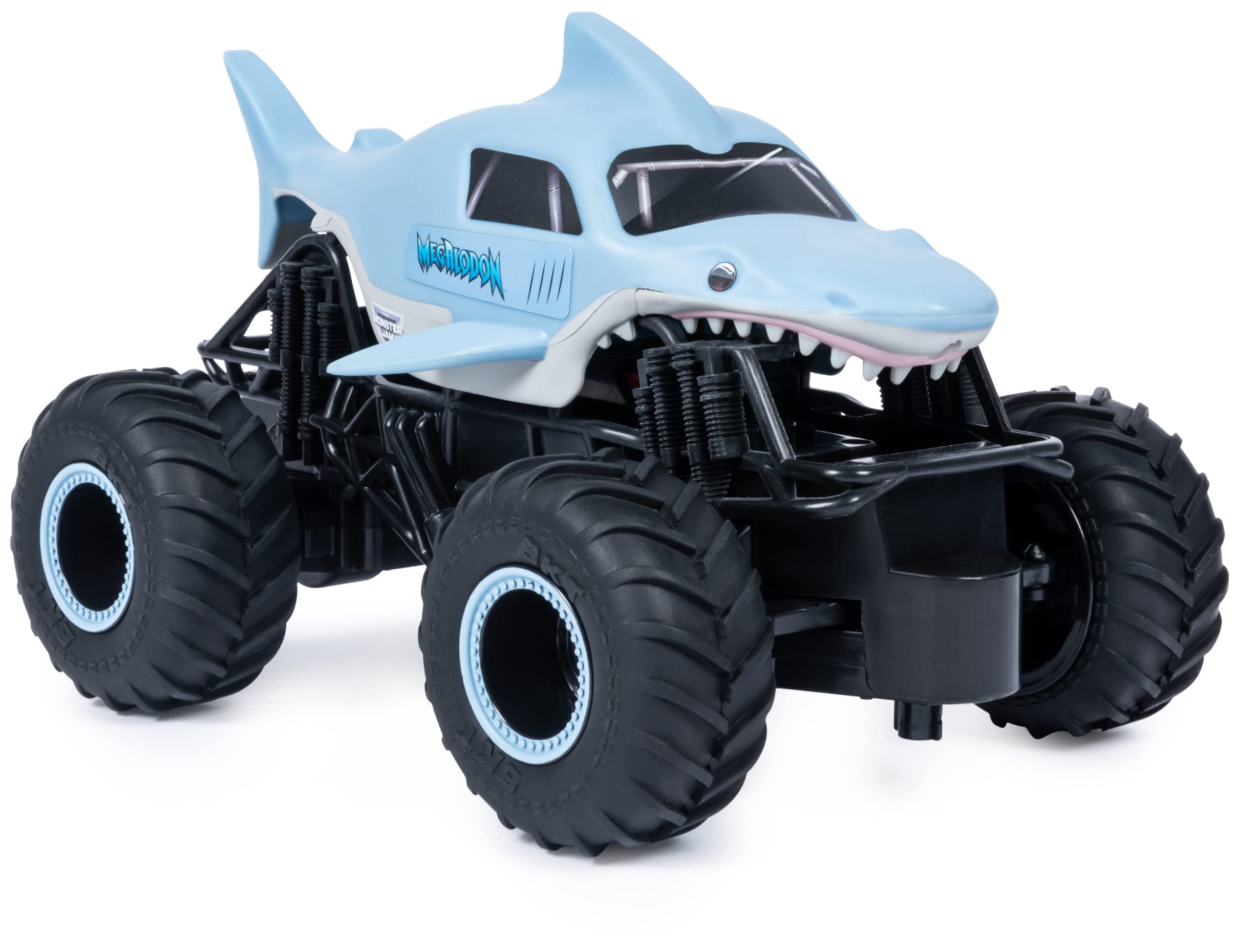 Monster Jam, Megalodon RC, Ferngesteuerter Truck im Megalodon Hai-Design, für drinnen und draußen, Maßstab 1:24, ab 3 Jahren