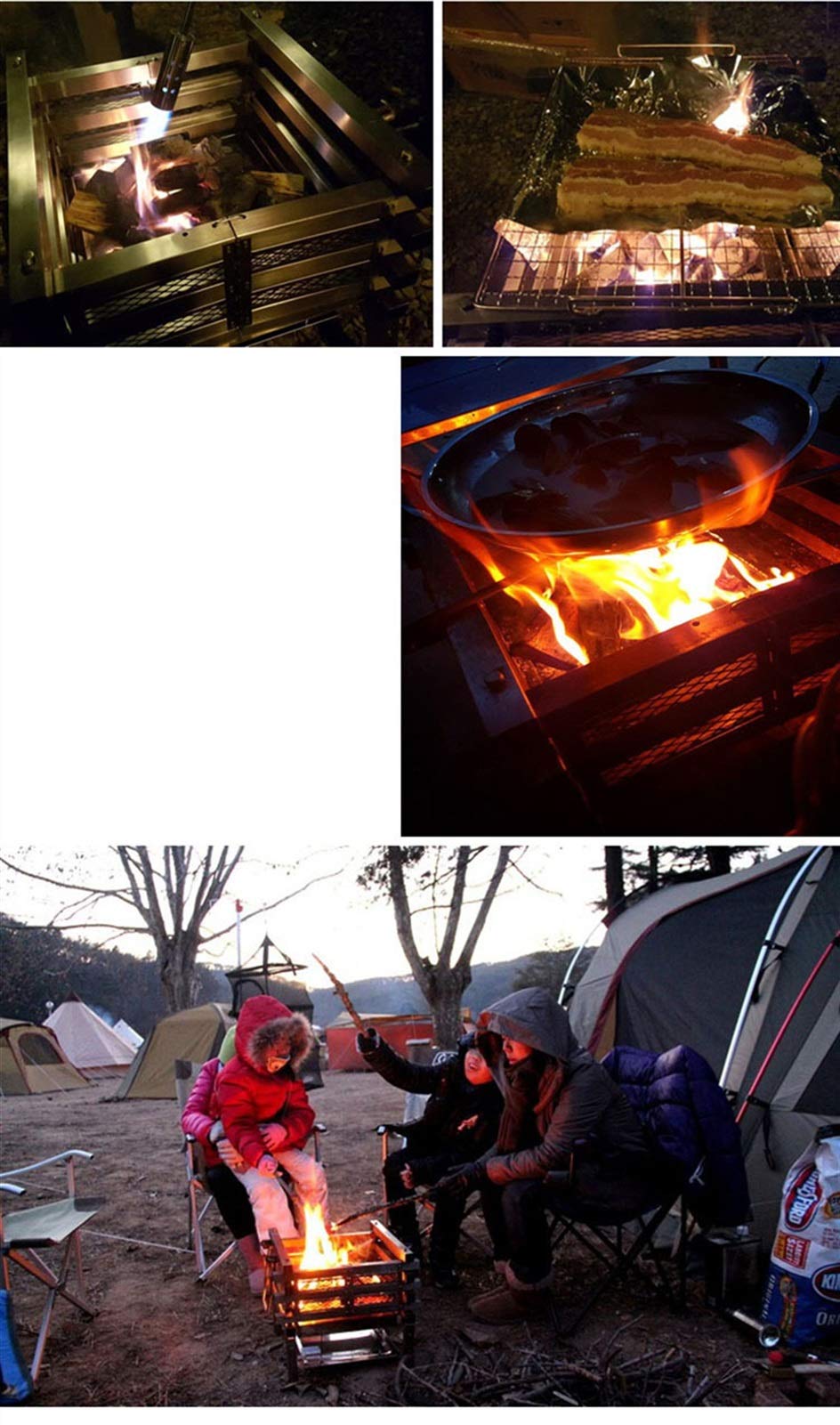 Griglia per barbecue da tavolo per picnic in giardino Griglia a carbone per feste Griglia a carbone premium Griglia in ghisa Grandi picnic Griglia per barbecue all'aperto Scaffale per esterni piccol