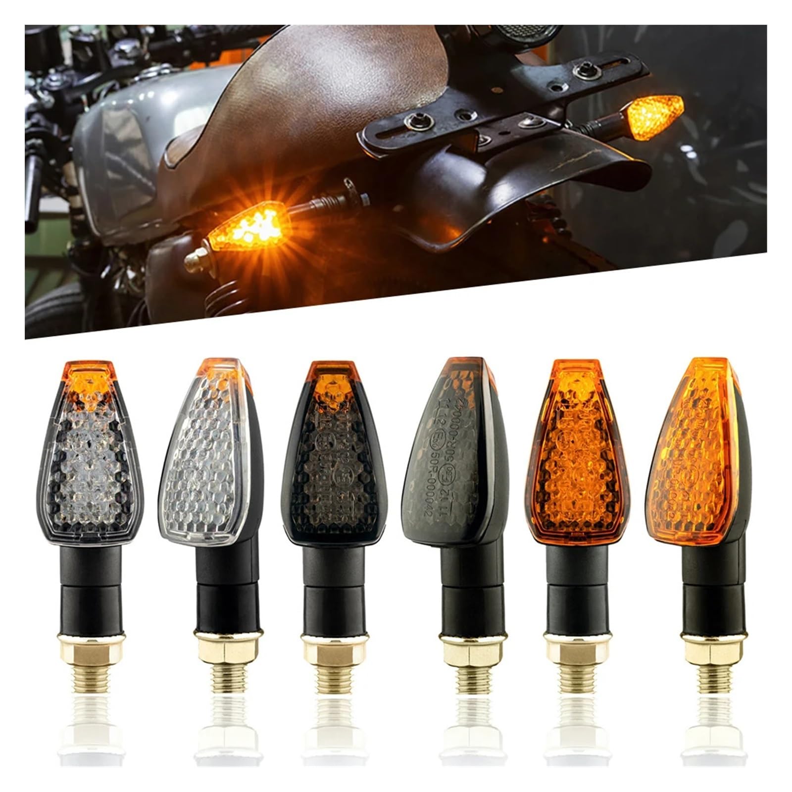 2 uds Universal 12V Intermitentes Motocicleta Giro luz señal