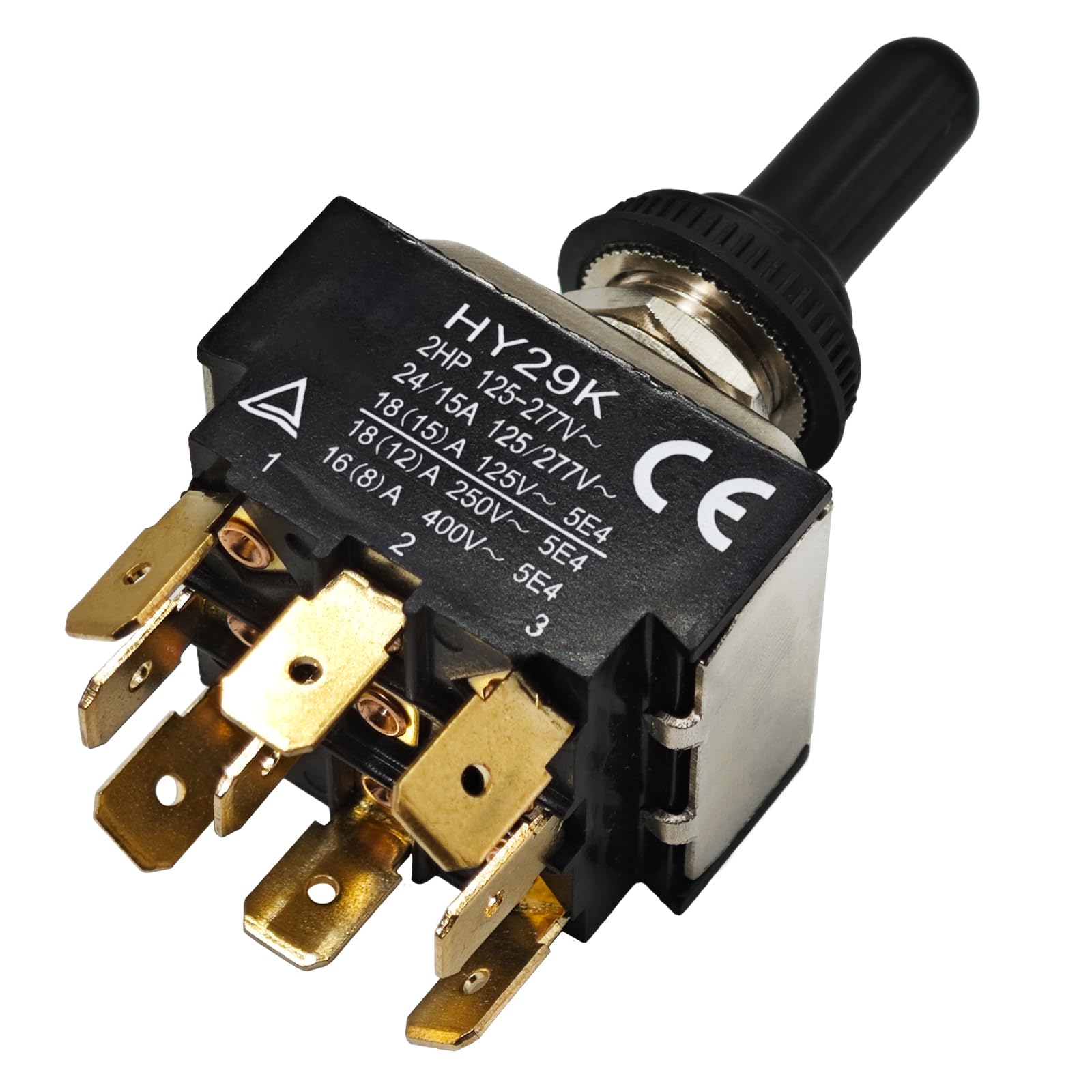 HY29K 9-Pin Toggle Switch - AC 125/277V 20/15A 2HP, Dustproof, for