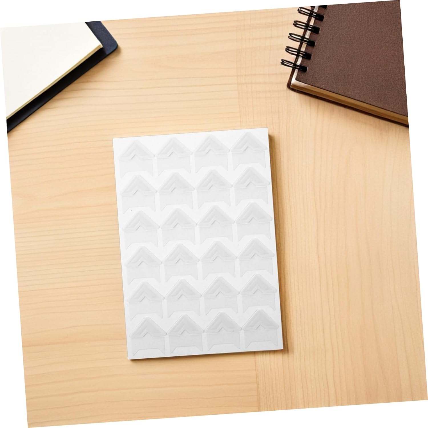 KONTONTY 16 Sheets Self-Adhesive Photo Corners for Albums Scrapbooking Picture Corner Stickers in Rose Gold Kraft Black White Edge Protection for Memory Books DIY Trip Journals