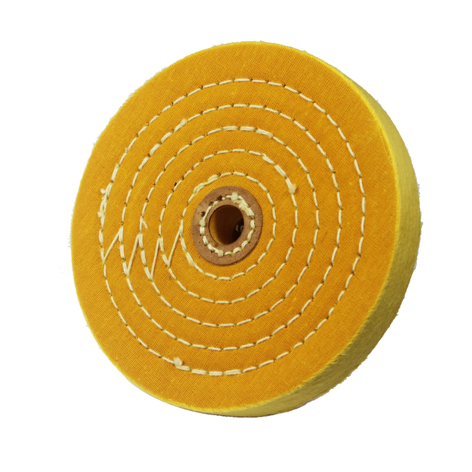 𝐉𝐔𝐍𝐋𝐈𝐗𝐍 6" 55 Ply Cotton Buffing Wheels, 5/8'' Arbor Cotton Buffing Polishing Wheel for Bench Grinder (Yellow)