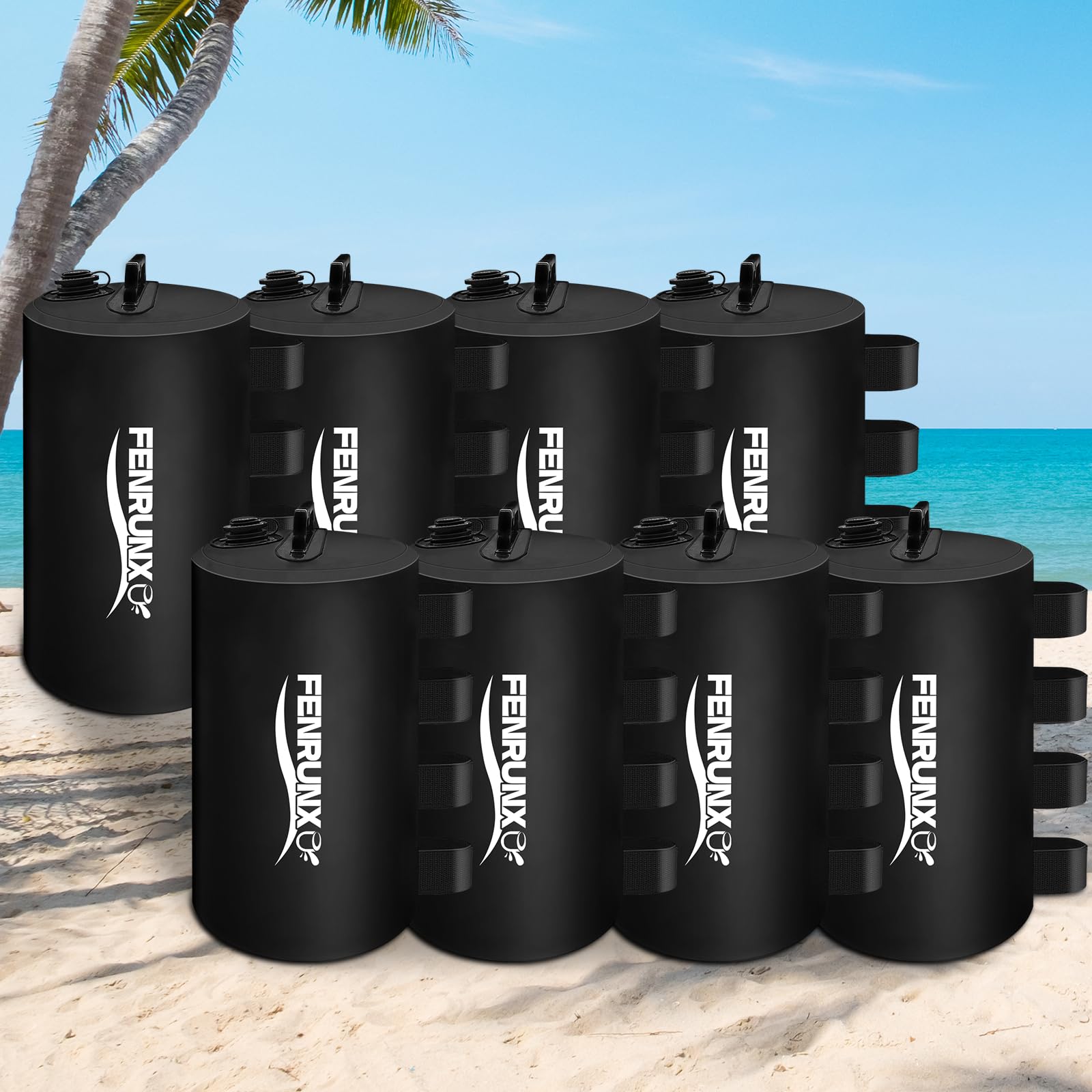 Canopy Water Weight Bag,440 LBS Heavy Duty Tent Weights Set of 8 Leg Weights for Pop Up Canopy,Tent,Gazebo,Carport,Black