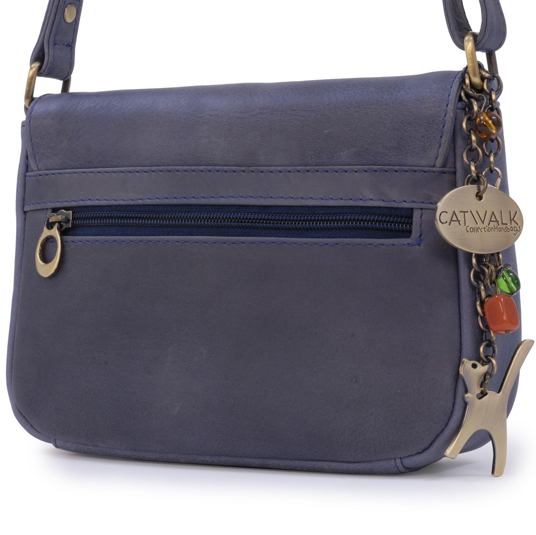 Catwalk Collection Handbags - Bandolera Pequeño de Piel - Bolso Cruzado de Mujer - Bolso de Mano con Correa Ajustable - Erin