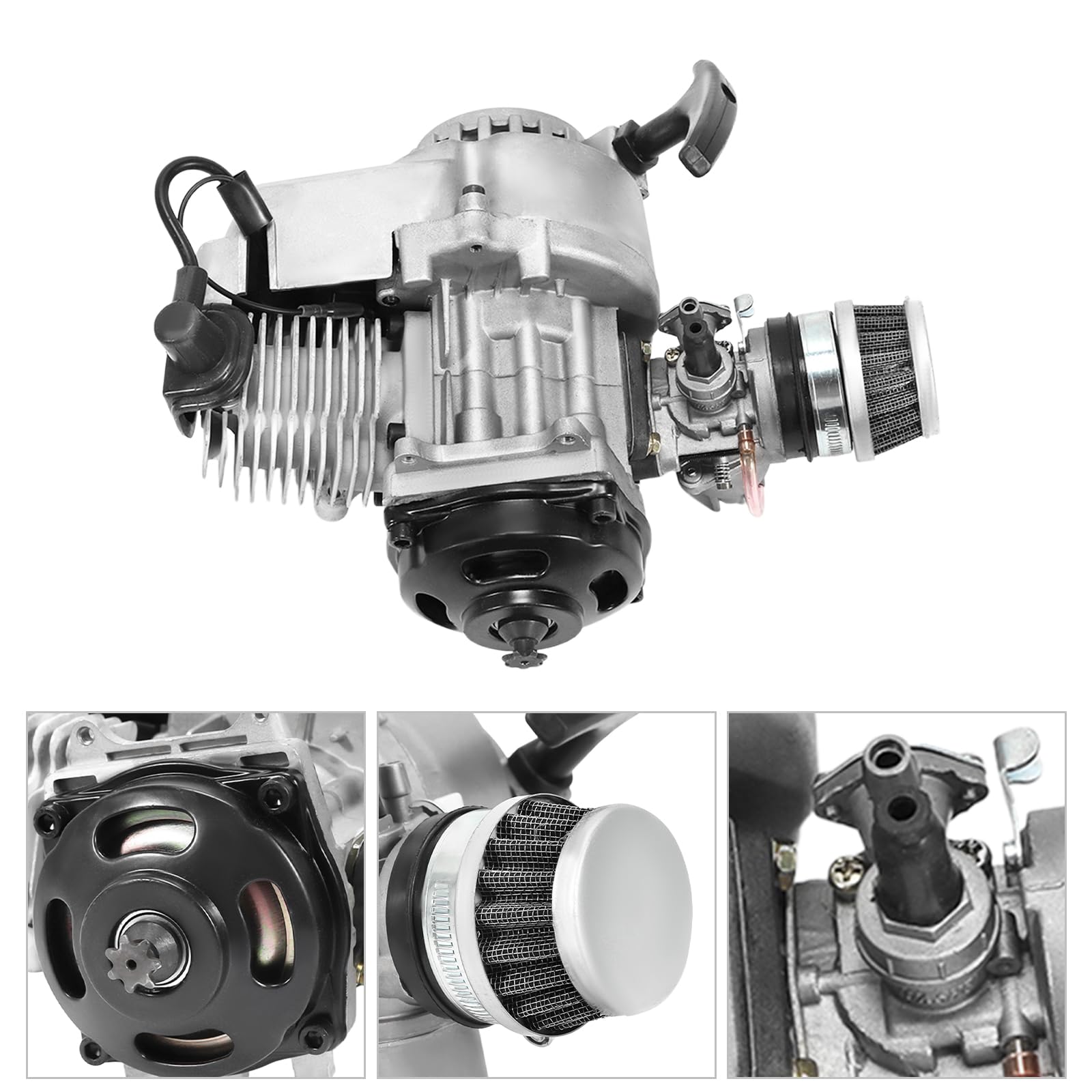 Kit de motor de 2 tiempos, motor de gasolina de 49 cc, quad Dirt Pit Bike, arranque eléctrico para minimoto, ATV Mini Motocross o Mini Quad Bike