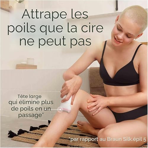 Braun Silk-épil 7 Women's Epilator/Hair Remover for Long-Lasting Hair Removal, 7-030, White/Flamingo Pink - 3