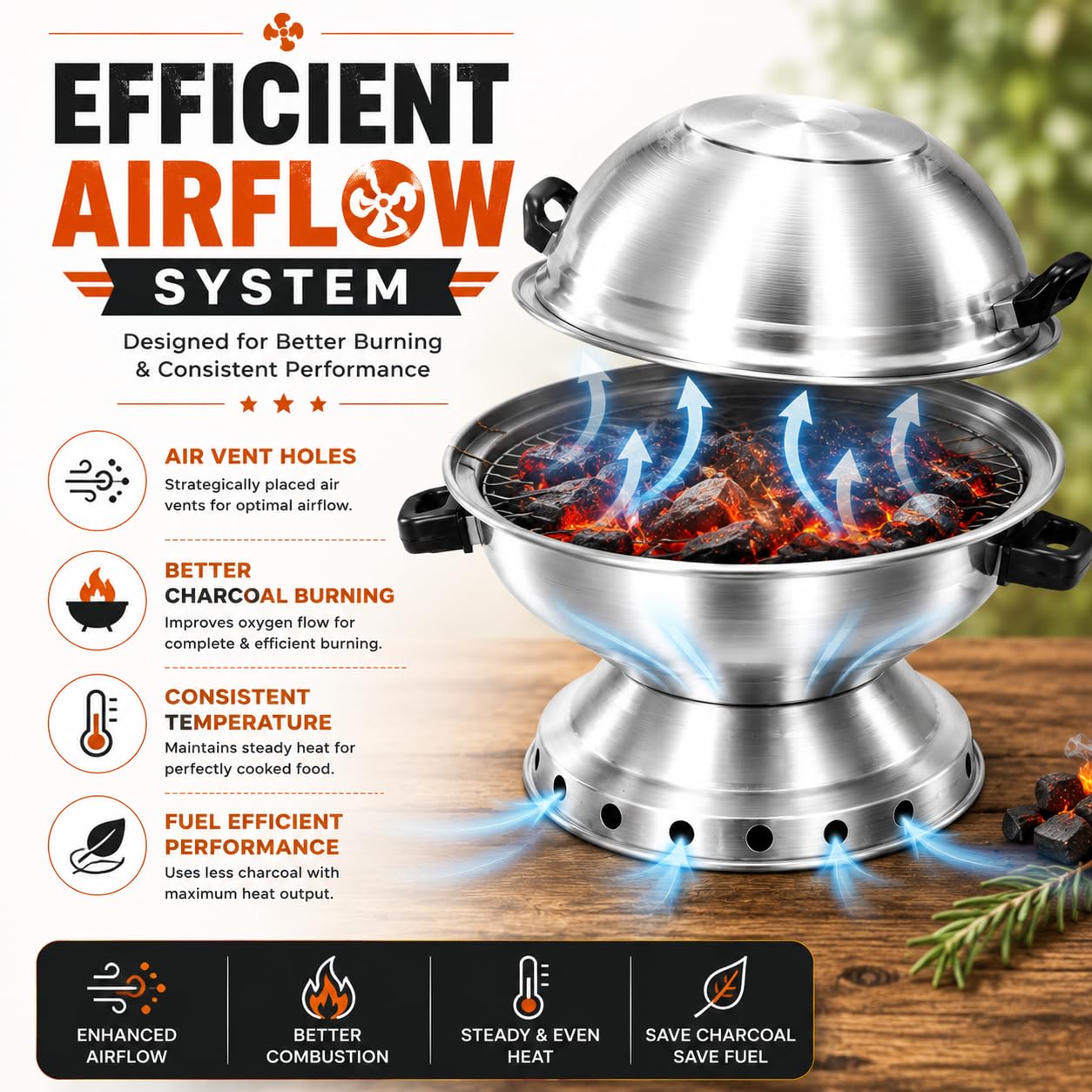 Aluminium Multi-Purpose Oven - Tandoor, Grill & More -4