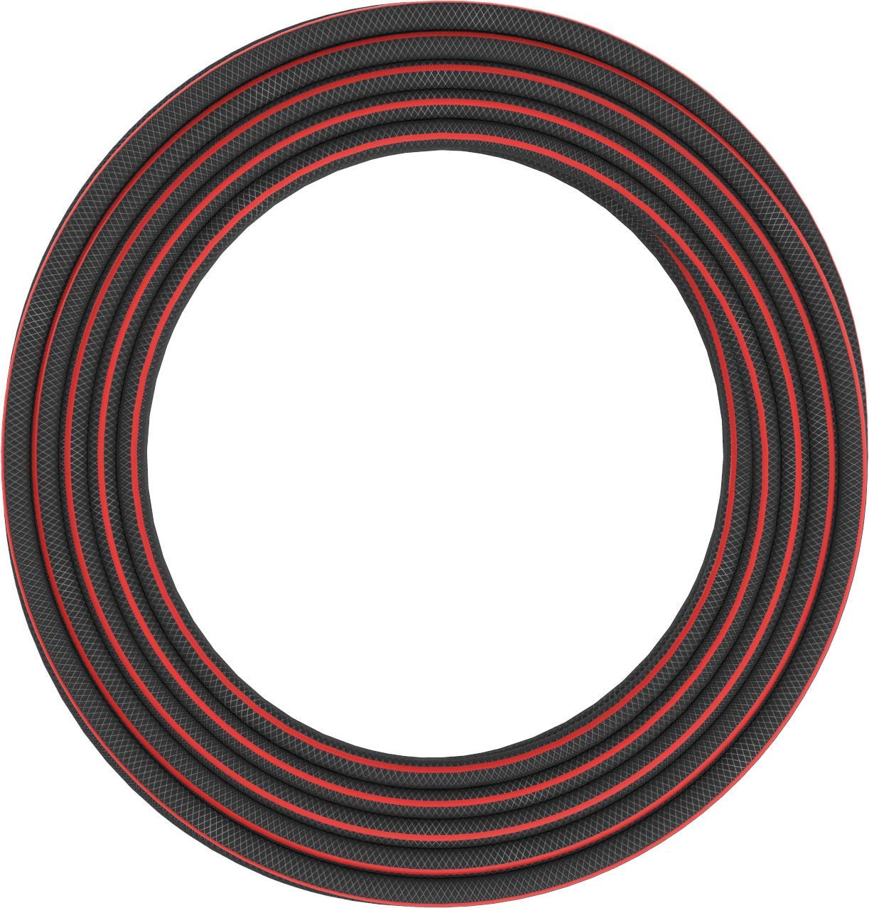 Fiskars Tubo da Irrigazione XL, Misura Universale, Protezione UV, Pressione Testata, Livello di Resistenza alla Torsione 4 (su 5), 50 m, Ø 1,9 cm (3/4''), 11,5 kg, Nero/Rosso, 1027111
