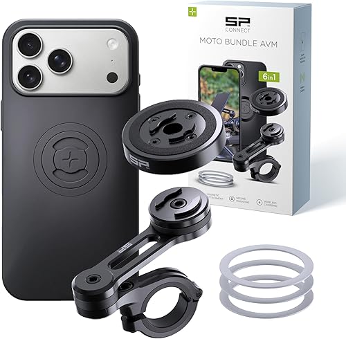 Miniatura 19 de SP CONNECT Moto Bundle II con módulo antivibraciones | SPC+ | Compatible con iPhone 15 Pro | Soporte de teléfono para motocicleta | Soporte de
