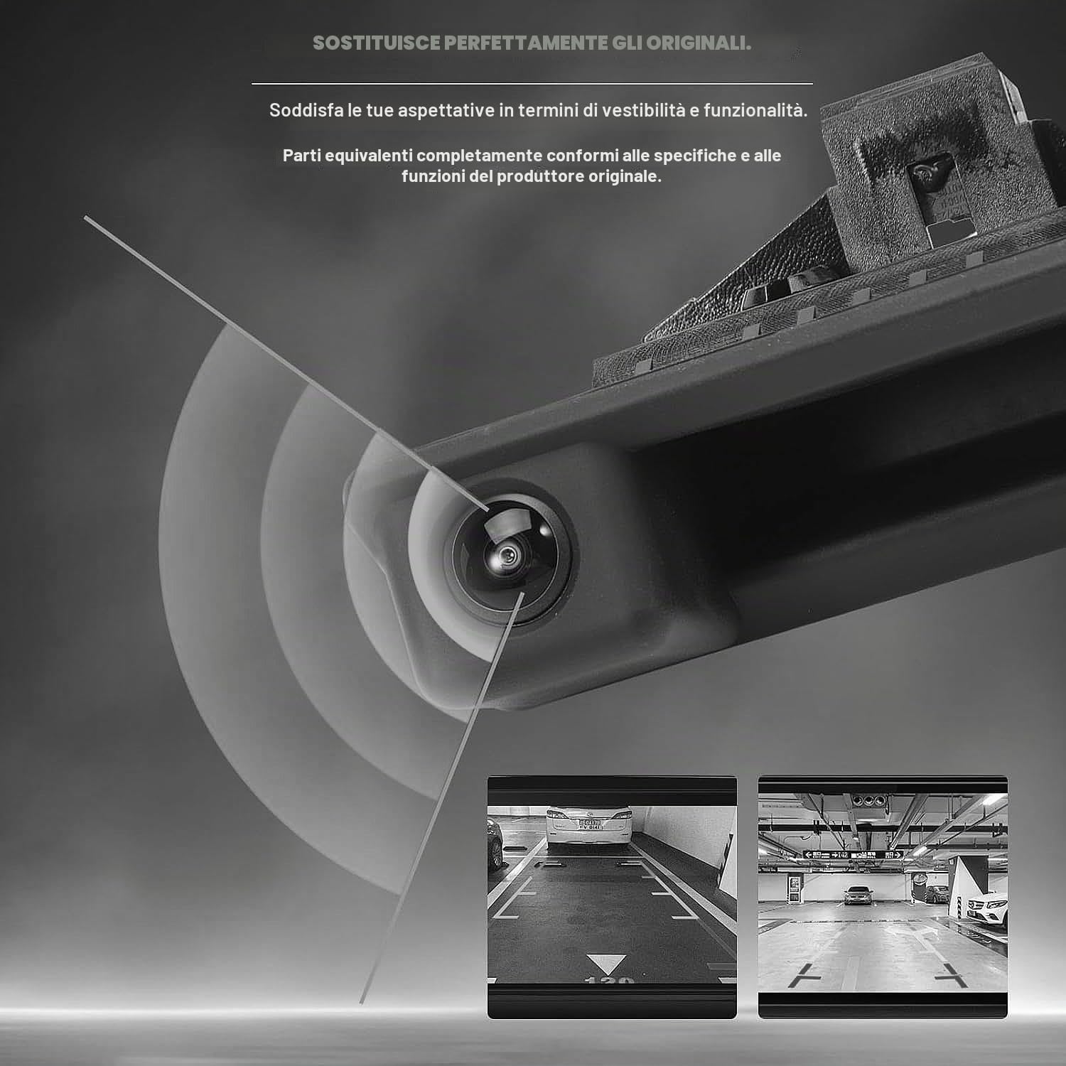 Telecamera posteriore con avviso per BMW, 1080P 170° HD AHD, telecamera posteriore per retromarcia, kit pulsante maniglia per BMW E60 E61 E82 E88 E90 E91 E92 E92 E93 X5 E70 X6 E71 E72 X1 E84