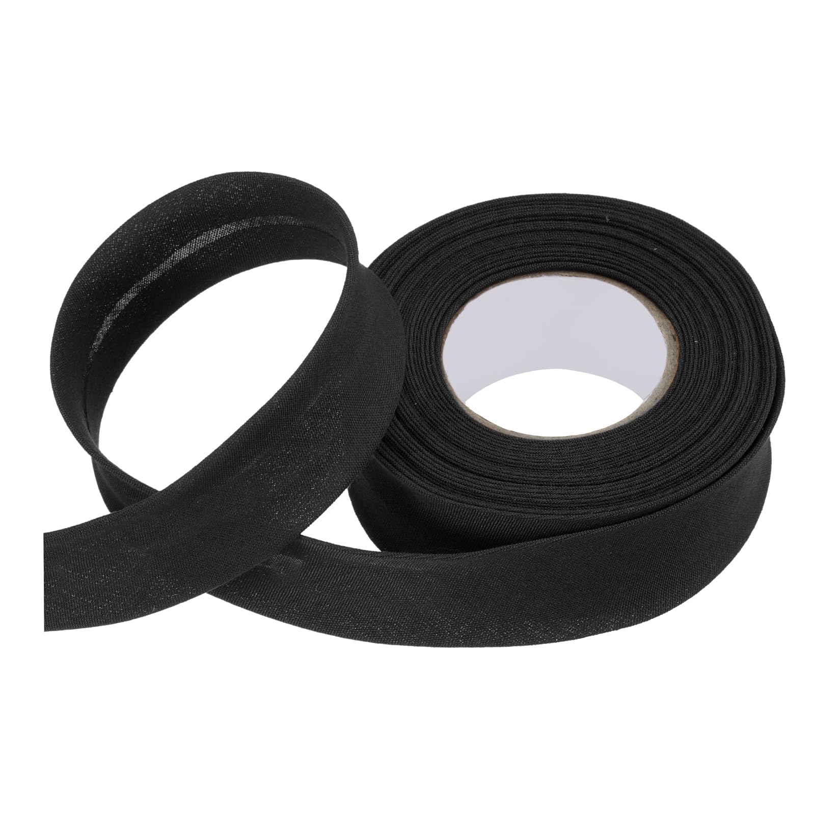 sourcing map 3/4 Inch Single Fold Bias Tape Polyester Continuous Bulk Bias Tape for Sewing, Seaming Quilting Hemming Binding Crafts (Black 6 Yards)