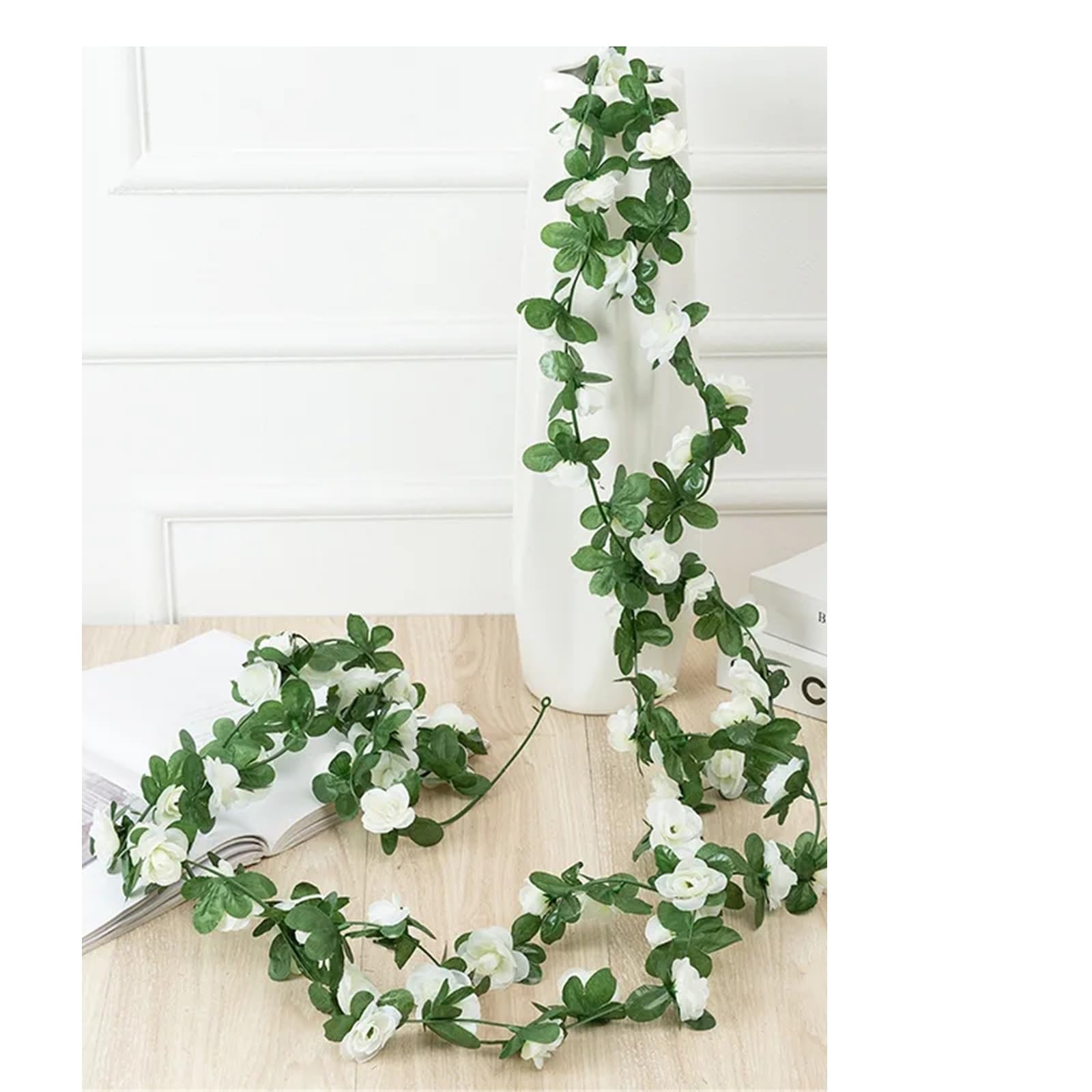 Künstliche Rosenranke 6 Stück künstliche Rosenrankenblumen, Blumen | Home Hotel Hochzeit Party Garten Kunst Dekor DIY Arrangement Dekoration Lila(Blue white)