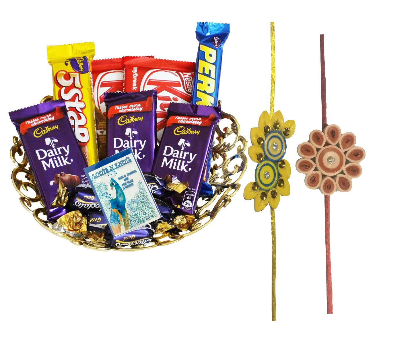 Loops n Knots Chocolate Delight Gift Hamper 7 Chocolates in a Golden