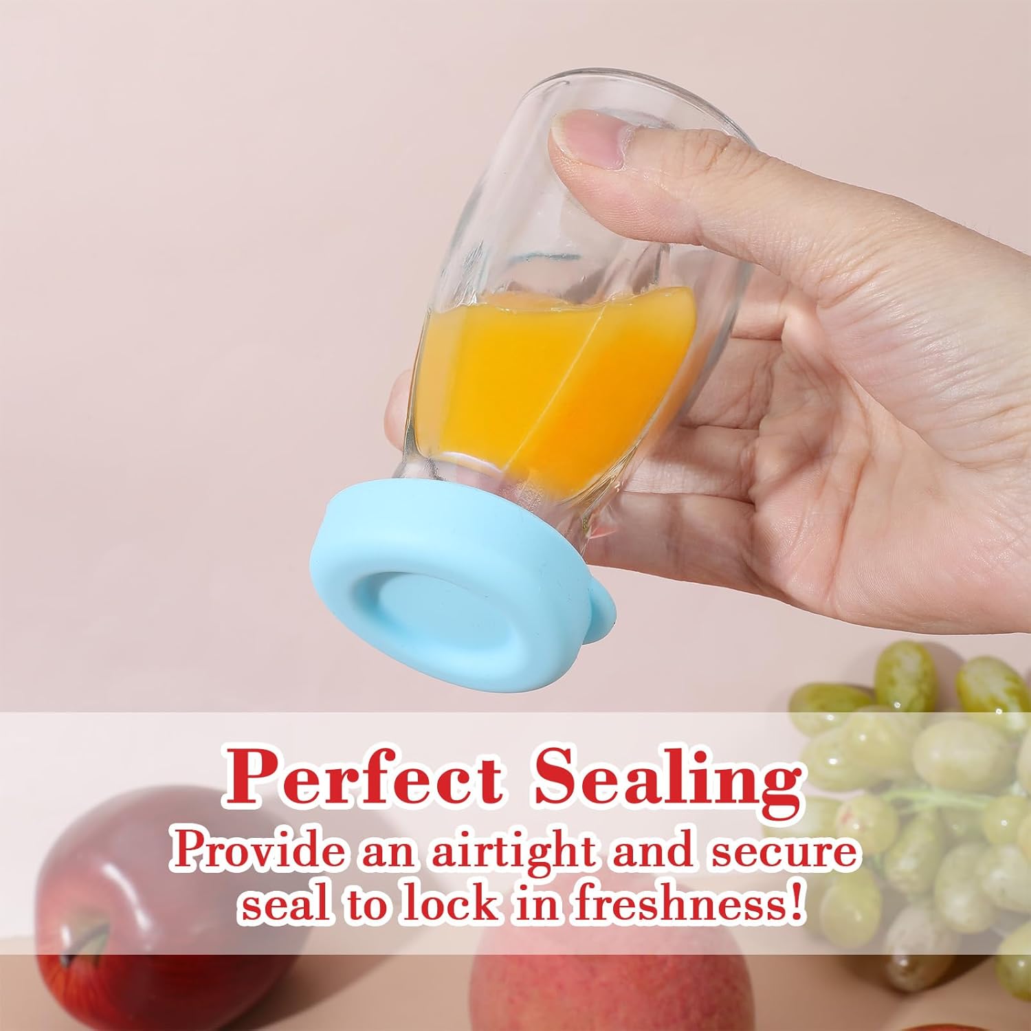 Silicone Milk Bottle Caps 8 Pack 48mm Diameter Glass Jug Replacement Lids Reusable Airtight Bottle Caps Leak Proof Odorless Lids for Milk Glass Bottles jug not included