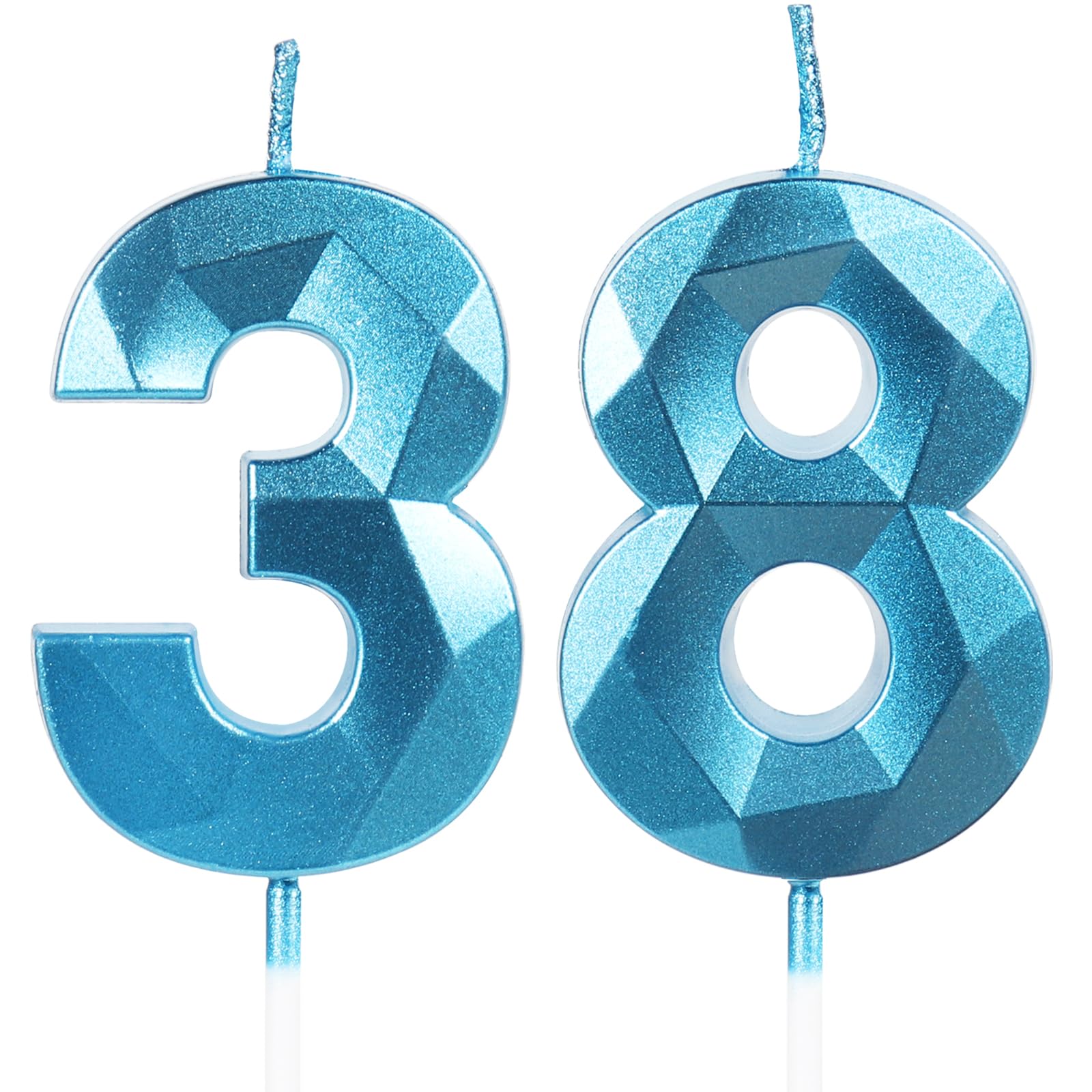 Yiran 50th Birthday Candles, Gold Number 50 Happy Birthday Candles, Cake Topper Decorations for Birthday Party, Wedding Anniversary Celebration Supply — view 195
