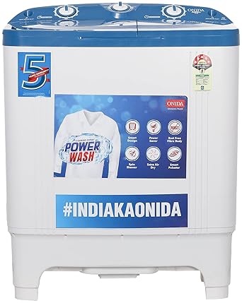 ONIDA 6.5 kg 5 Star Semi Automatic Top Load, Blue (S65OB)