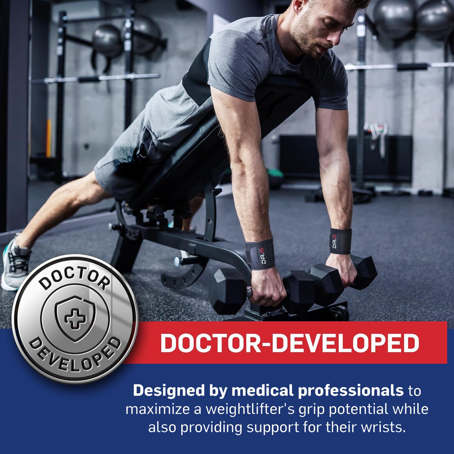 Dr. Arthritis Tutore da polso sviluppato da medici, polsiere per tendinite, supporto per mani, ideale per fitness, sollevamento pesi (coppia)