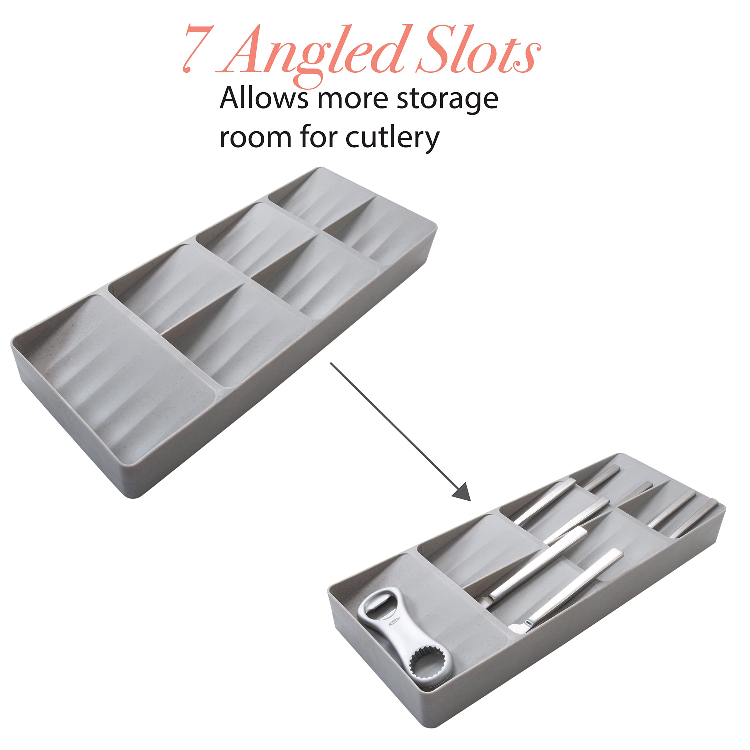 Amazon.com - Kitchen Details 7 Slot Cutlery Drawer Organizer