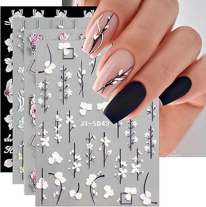 FAI DA TE Fiore Nail Art Lamina Per Unghie Glitter Adesivo Per Unghie