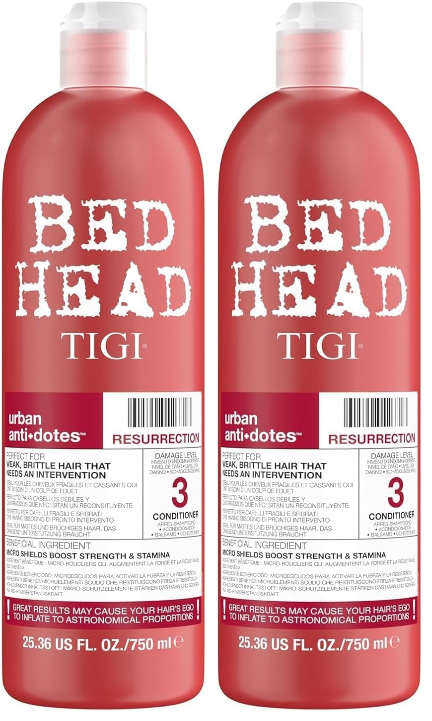 Tigi Bed Head Urban Anti+dotes Resurrection Conditioner Damage Level 3, 25.36-Ounce (Pack of 2)
