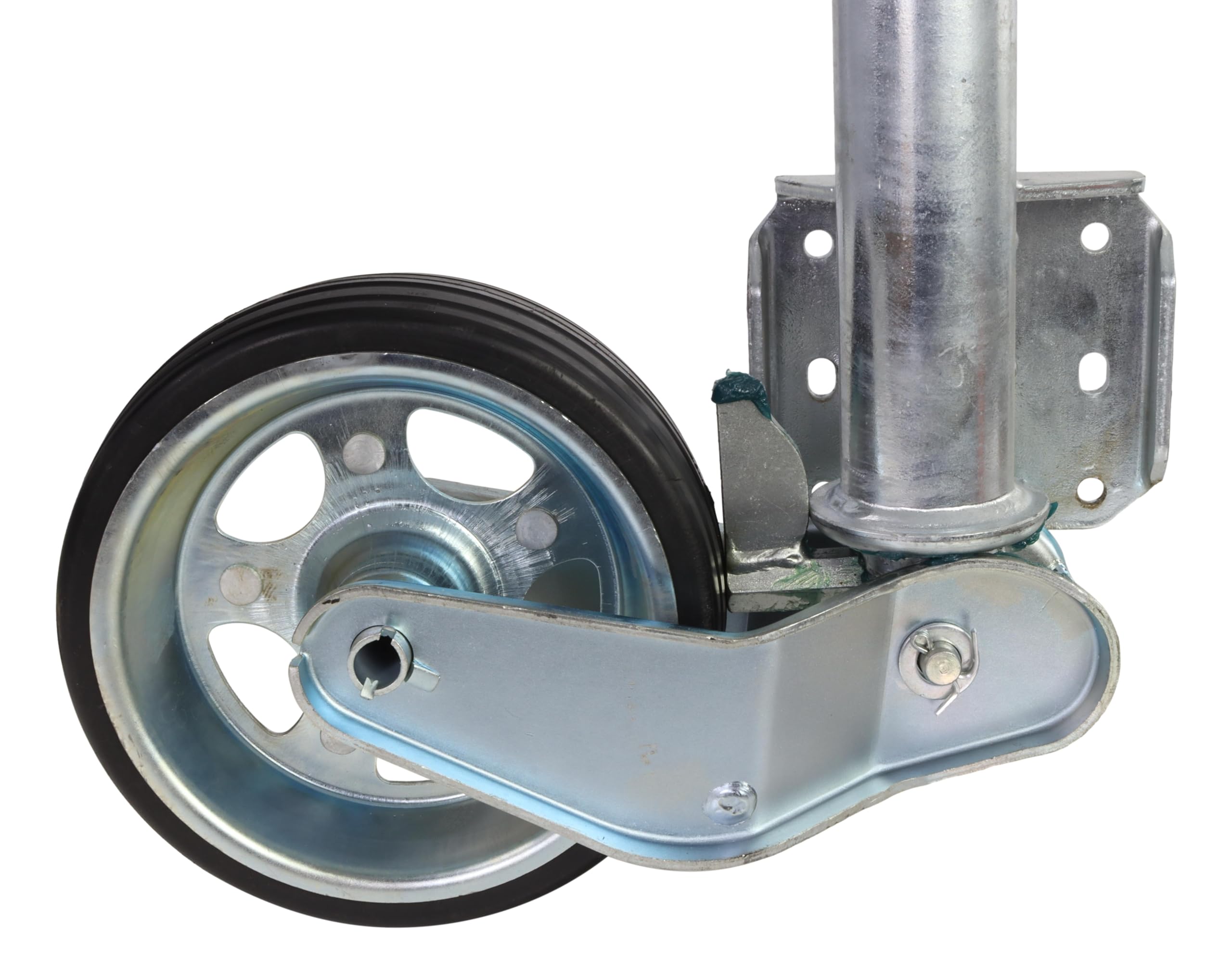 Rueda de apoyo automática de carga pesada 500kg Ø60mm extra larga para remolque de automóvil, engranaje de espolón 232x80mm para caravana, remolque de vivienda