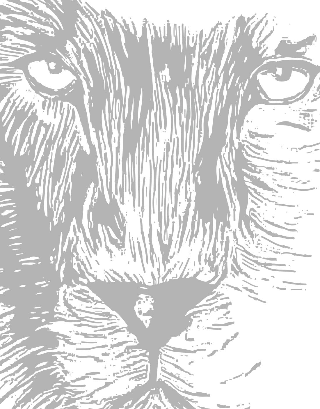 Lion Face Wall Decal Sticker. 36in X 31in. (Grey) - Easy to Apply/Removable. Made in The USA. #OS_AA541s-36x31-Grey