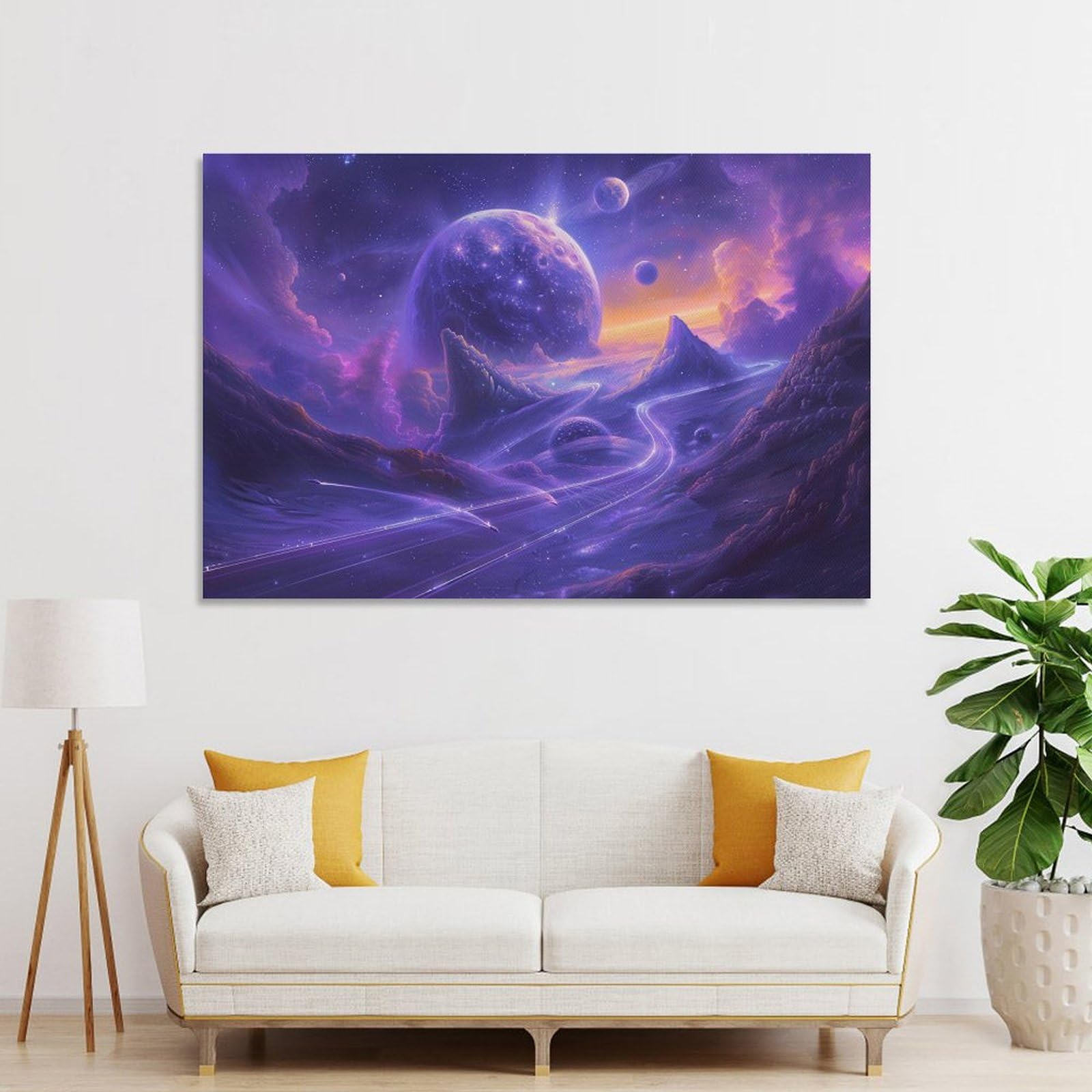 Amazon.co.jp: 絵画 ファンタジー SF 宇宙の銀河シーンインテリア 絵画