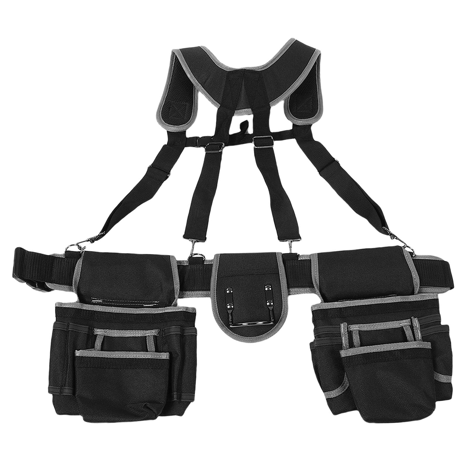 Fafeicy Ceinture à Outils avec Bretelles, Organisateur Réglable en Tissu Oxford Robuste pour électriciens et Charpentiers