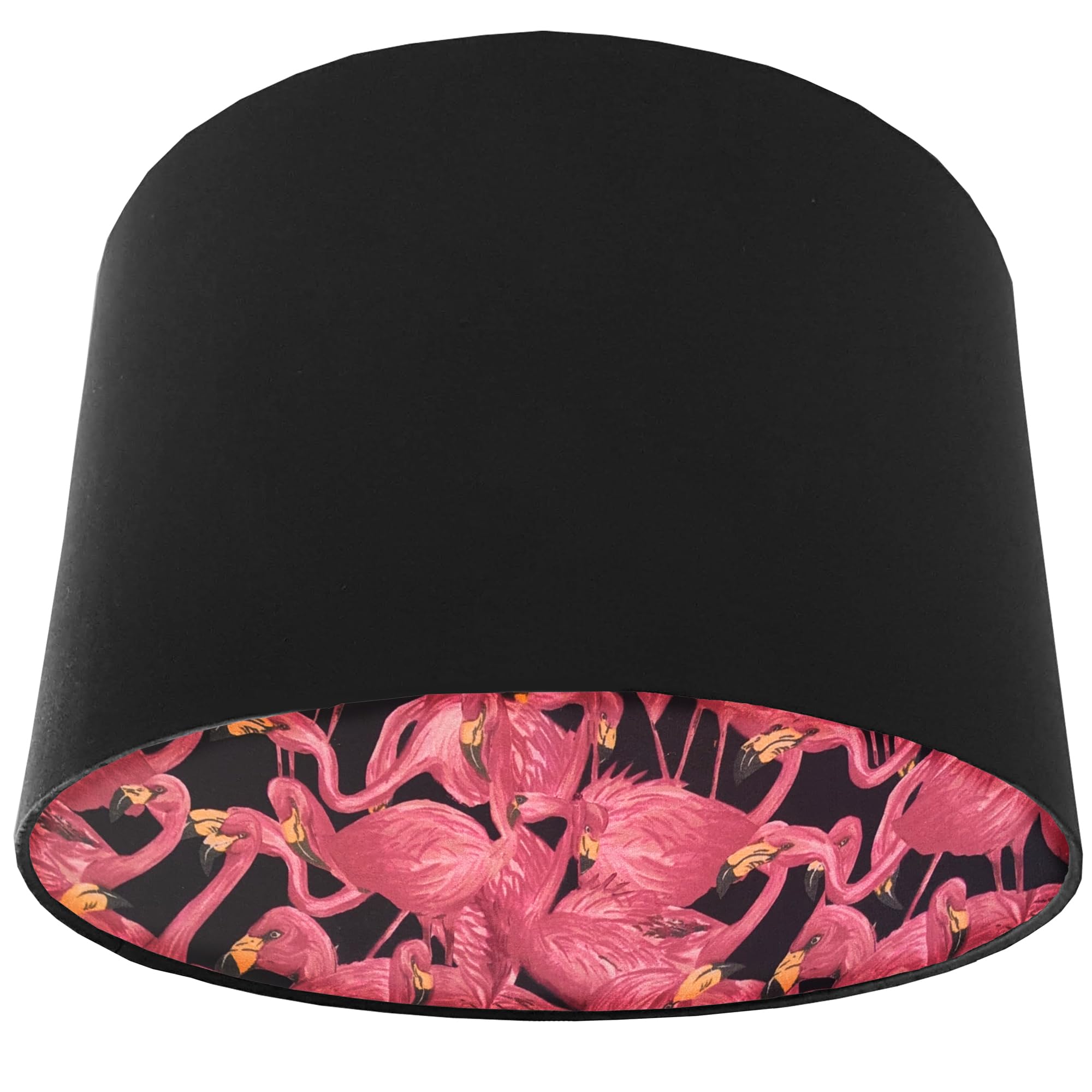 Tropical Flamingo Pink Light Shade with Choice of Colour Lining (Black)
